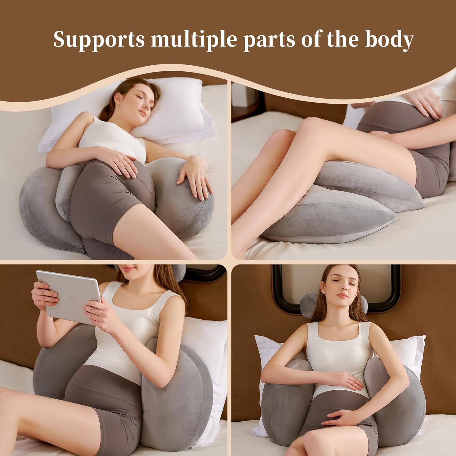 Cococu Portable Pregnancy Pillow Grey
