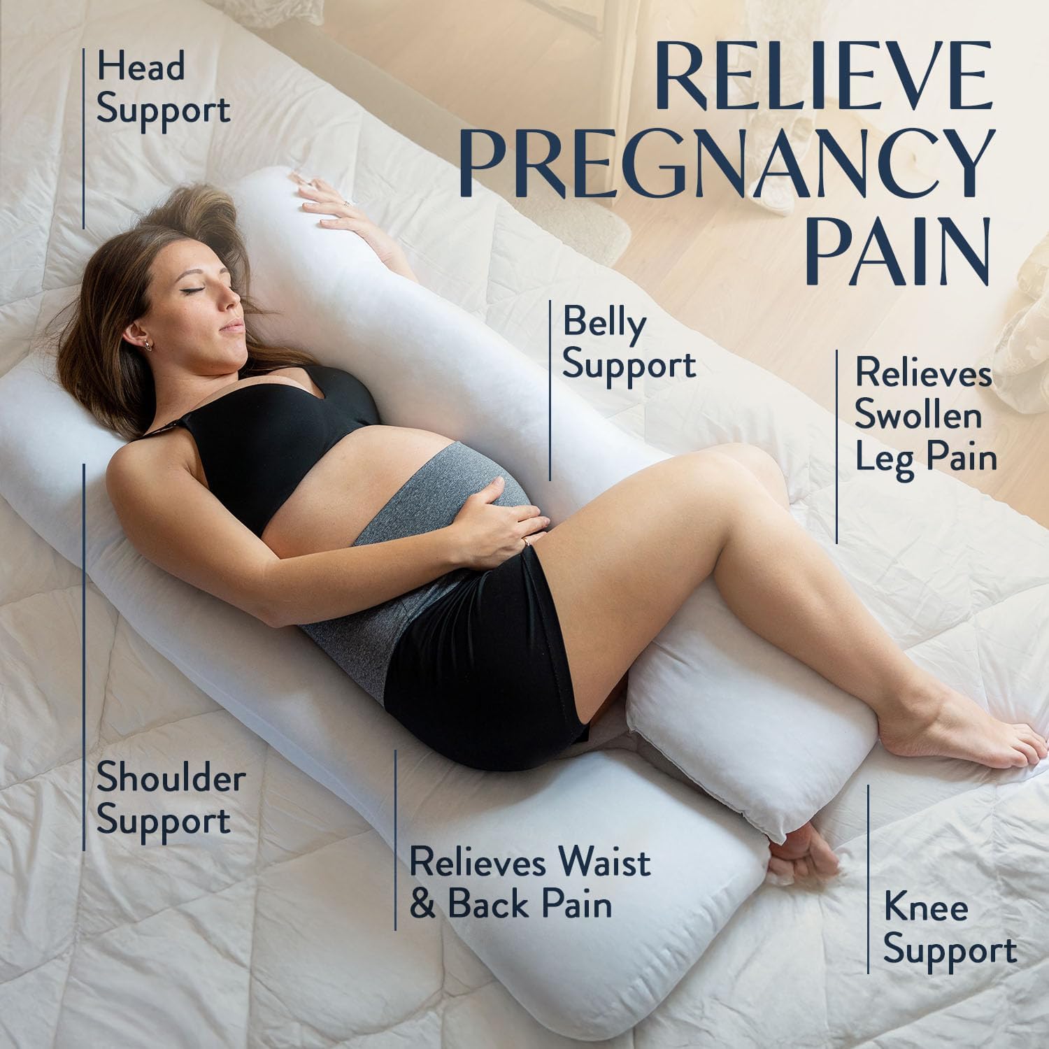 Digital Decor Premium Maternity Pillow U Shaped 35x65