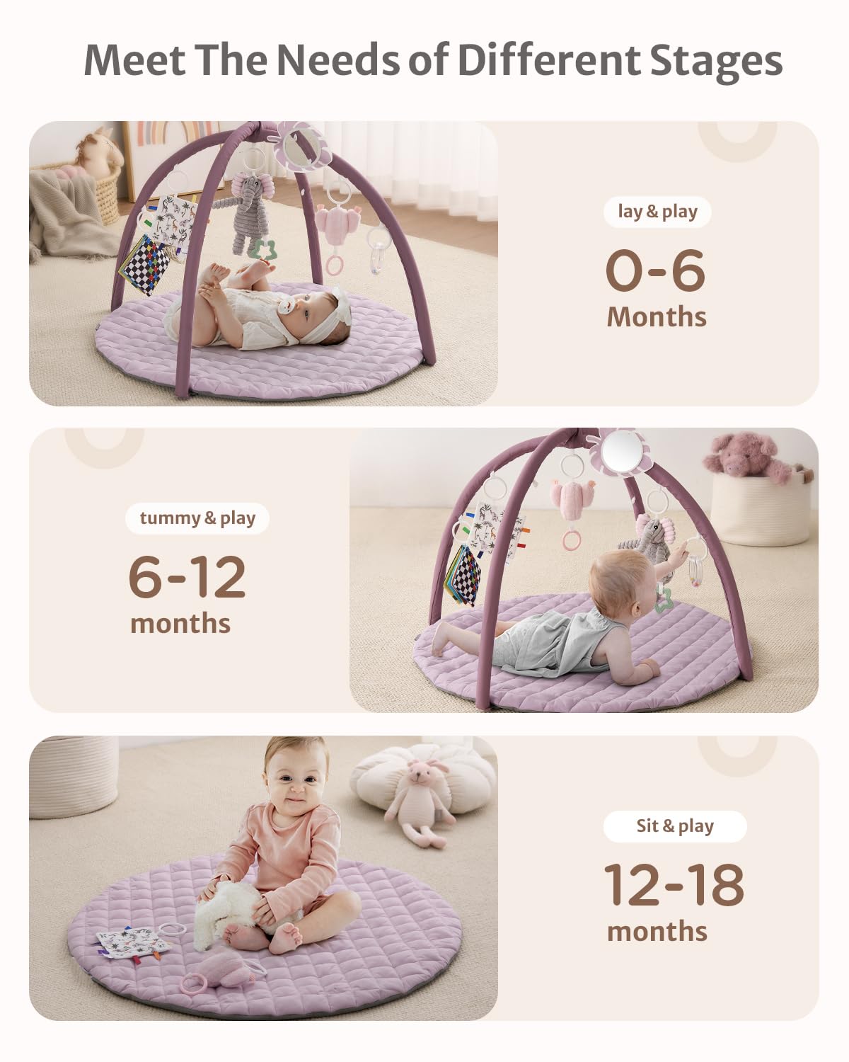 Blissful Diary Baby Play Gym Mat and Diaper Caddy Bundle