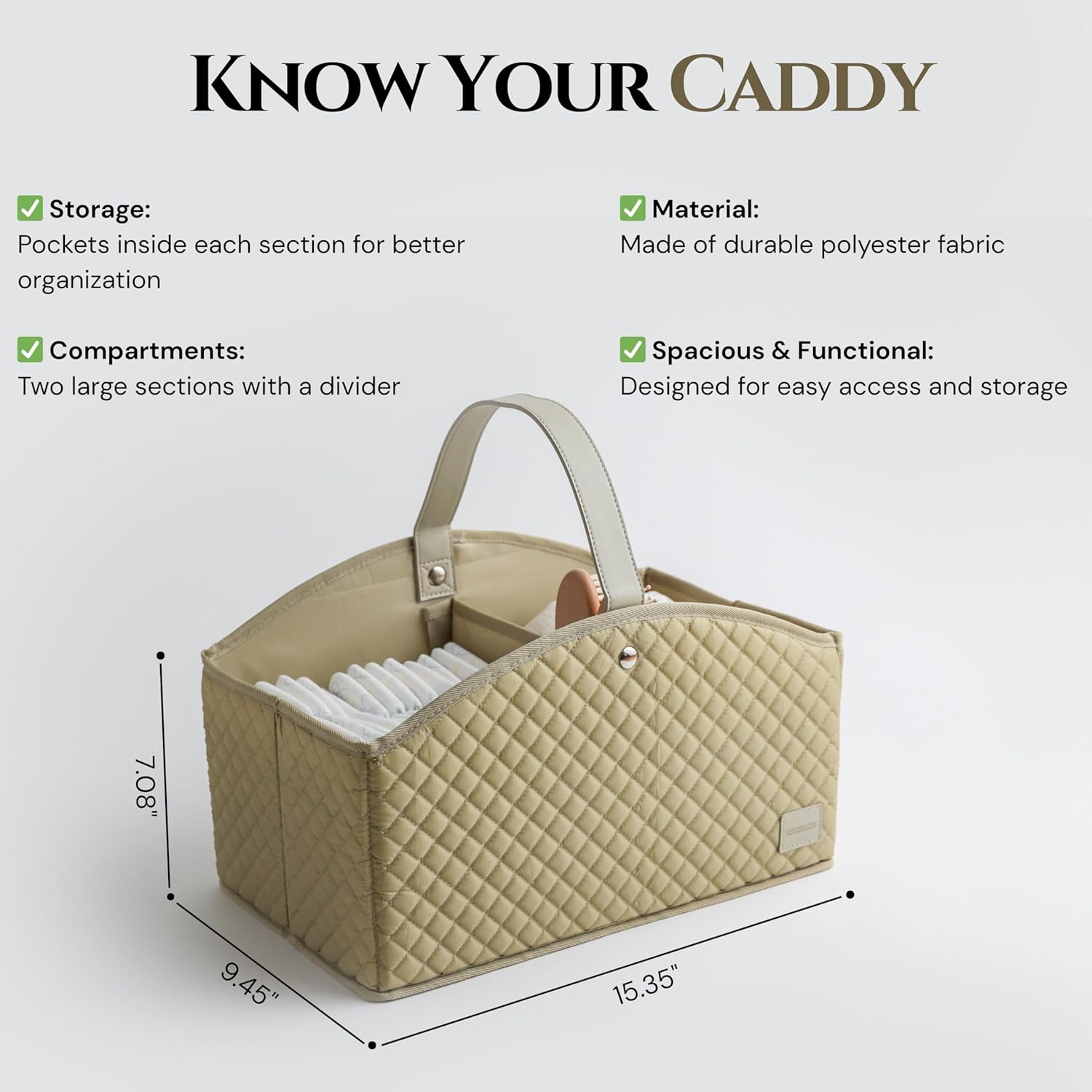 Cherubin Chic Baby Diaper Caddy Organizer 1