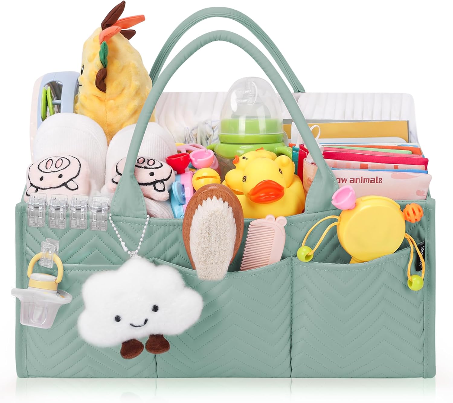 Skycase Large Diaper Caddy Organizer Green