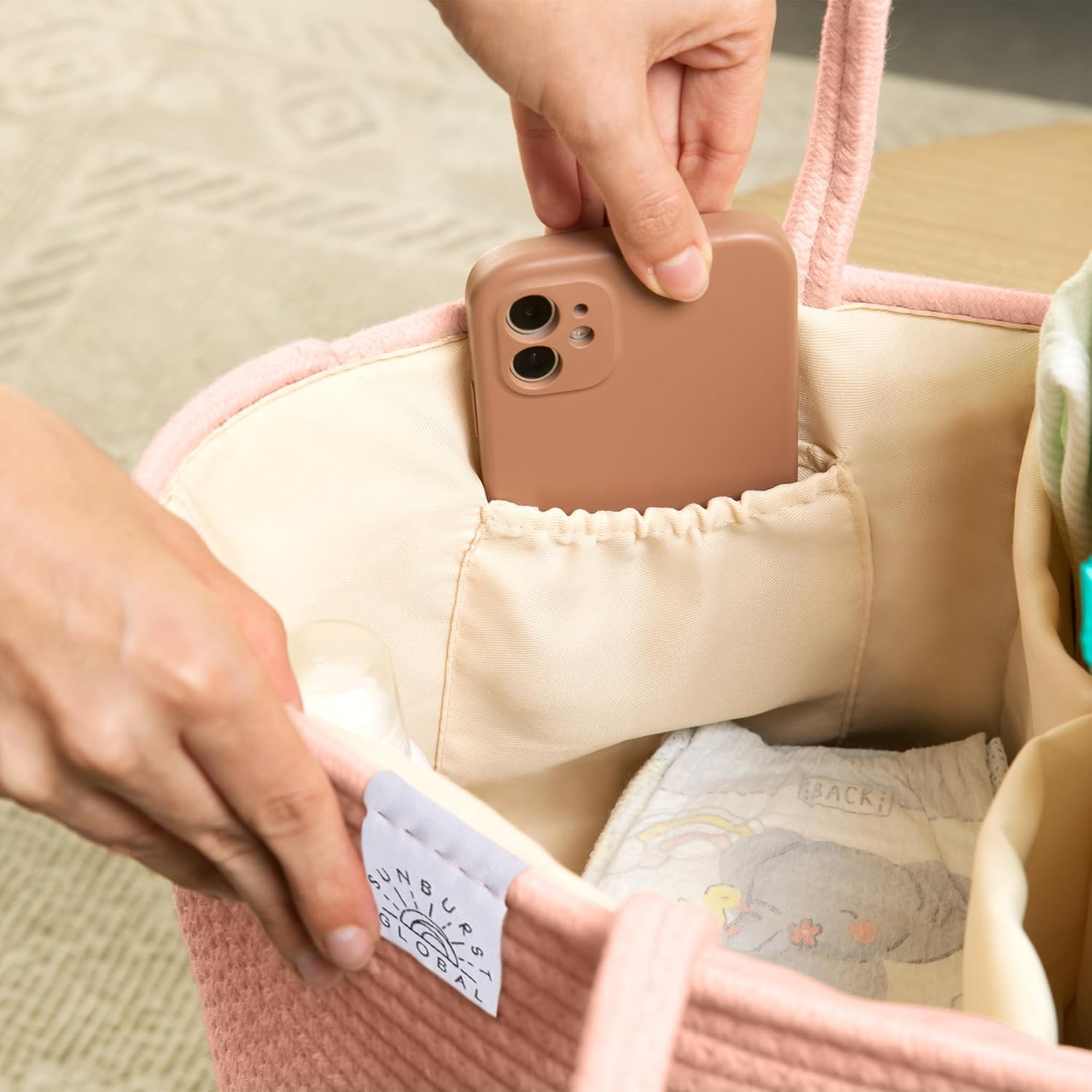 SUNBURST GLOBAL Diaper Caddy Organizer
