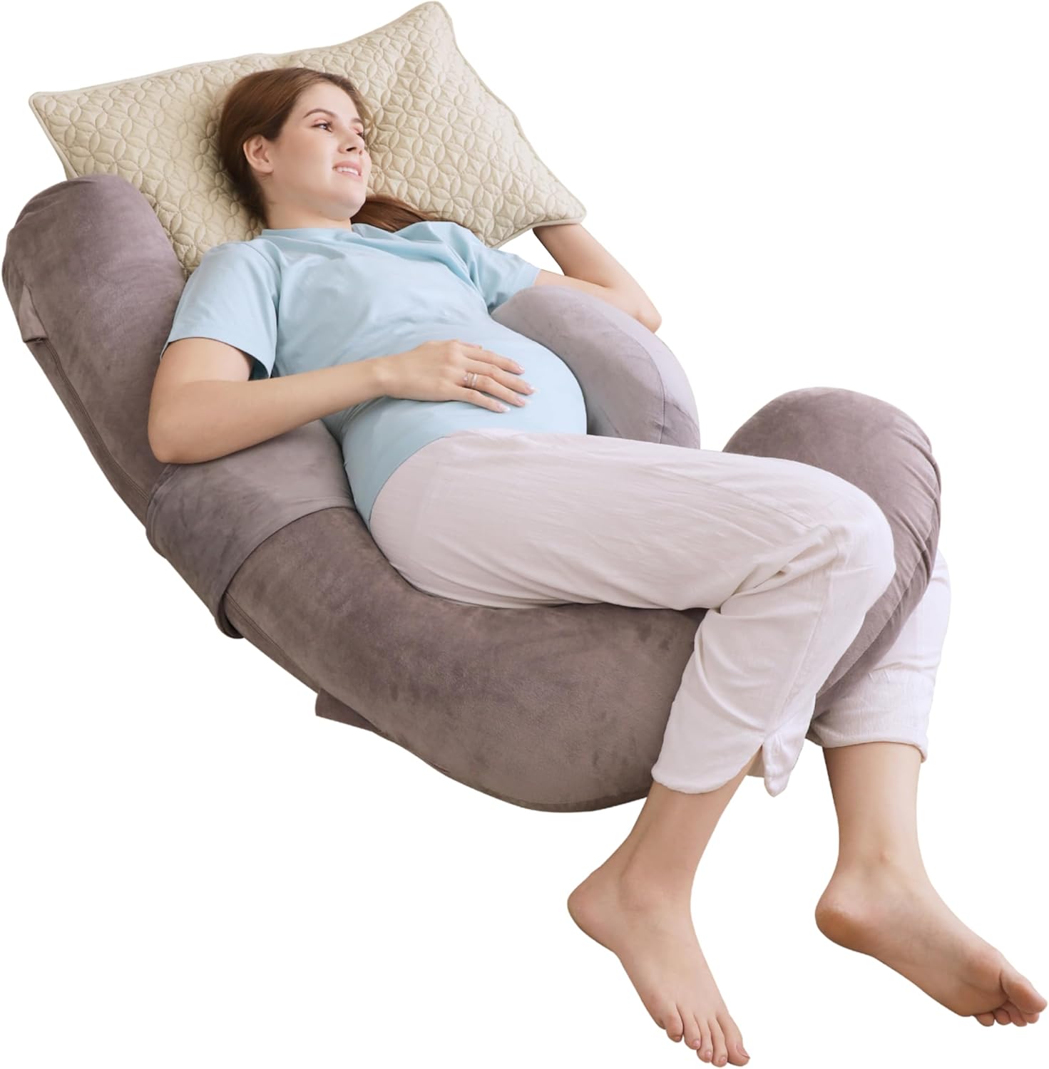 RELY F-Shaped Pregnancy Pillow Full Body Support
