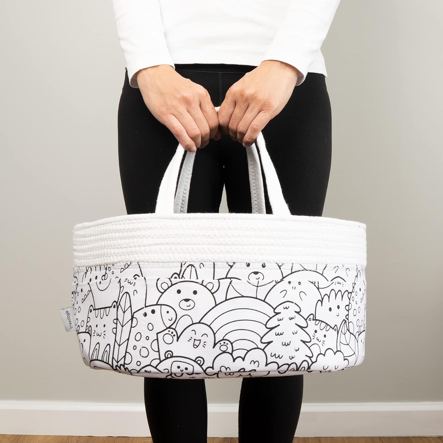 Treeologie Baby Rope Canvas Diaper Caddy Organizer