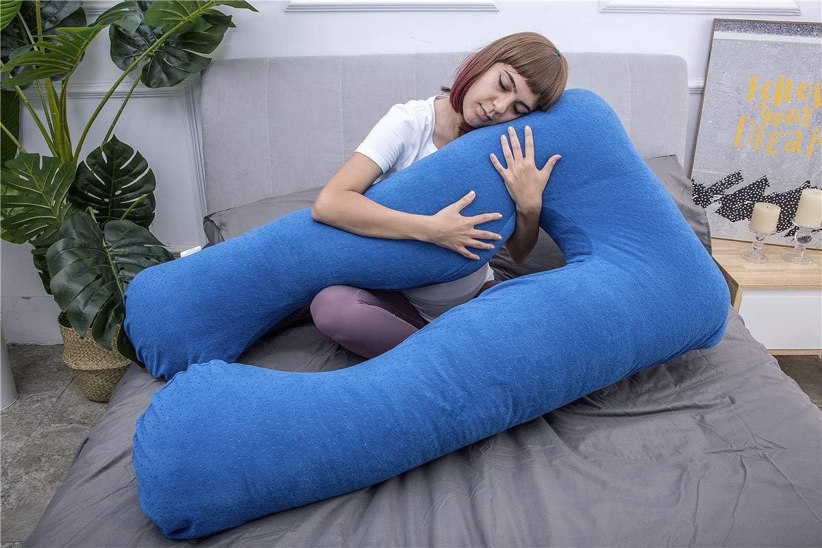 MOON PINE Pregnancy Pillow with Dark Blue Cover 1