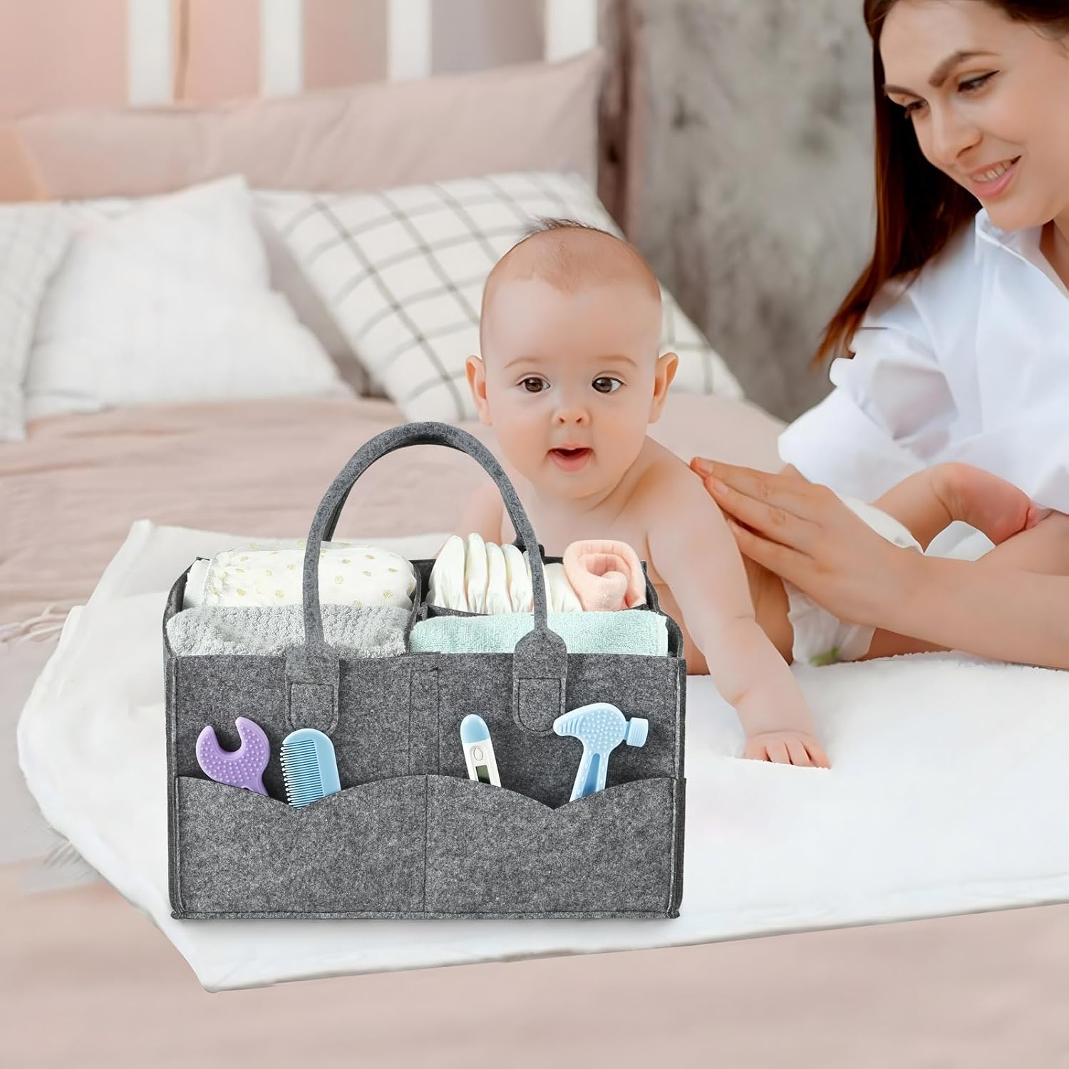 PandaEar Baby Diaper Caddy Organizer 1