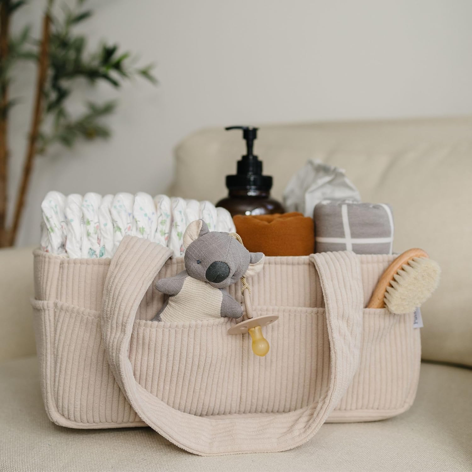PUTSKA Baby Diaper Caddy Organizer with Carry Handles