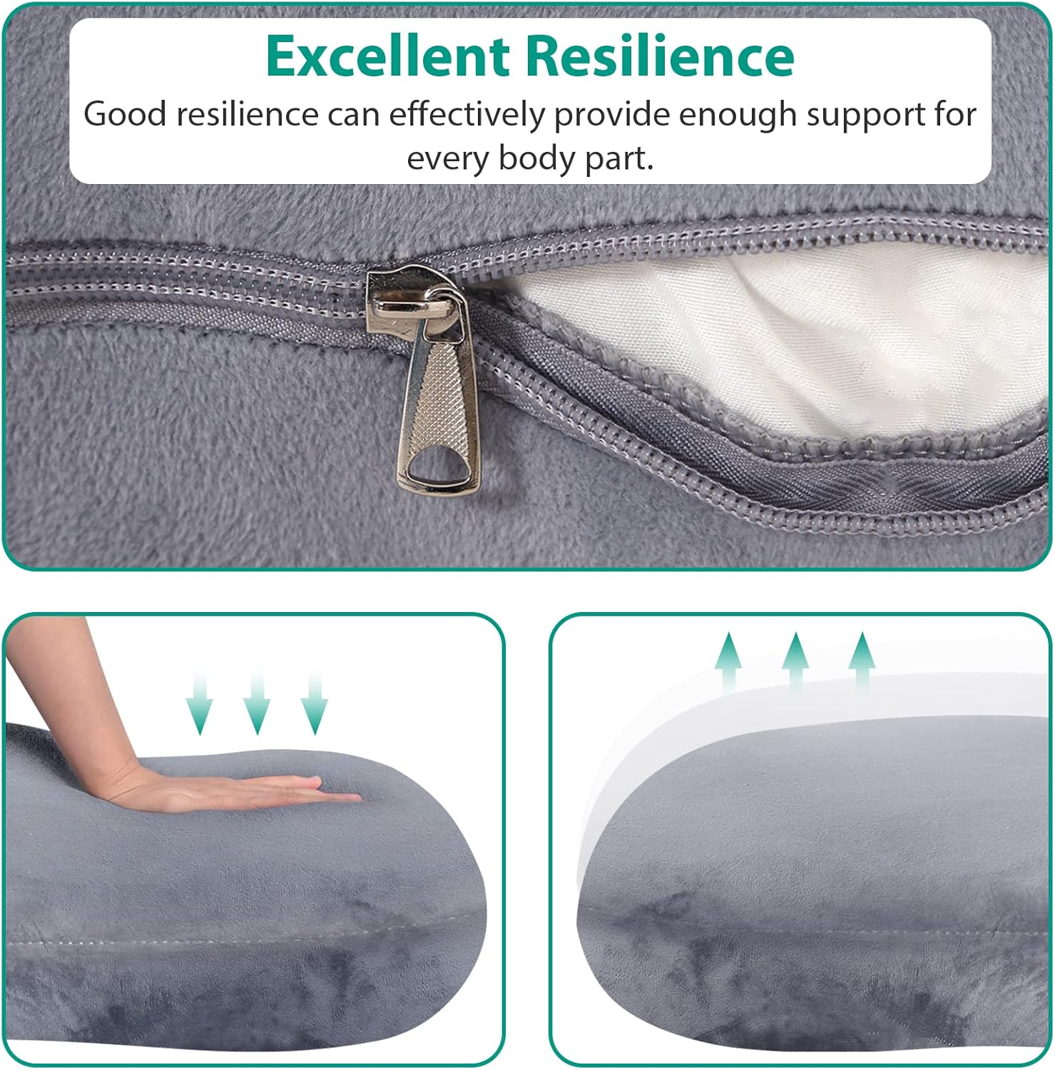 BATTOP Pregnancy Pillow with Cooling Washable Cover