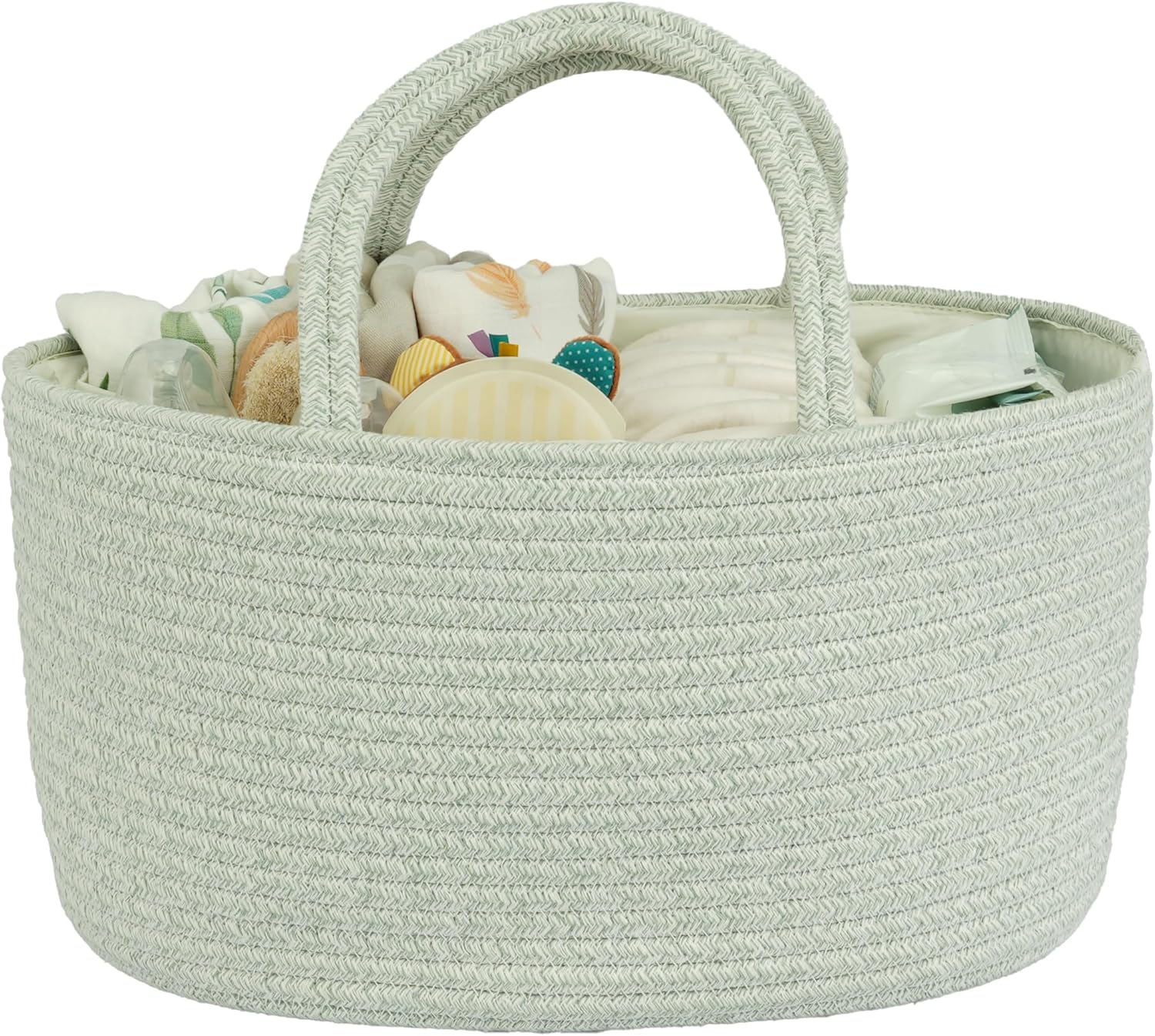 JUNBOLE Cotton Rope Diaper Caddy Organizer
