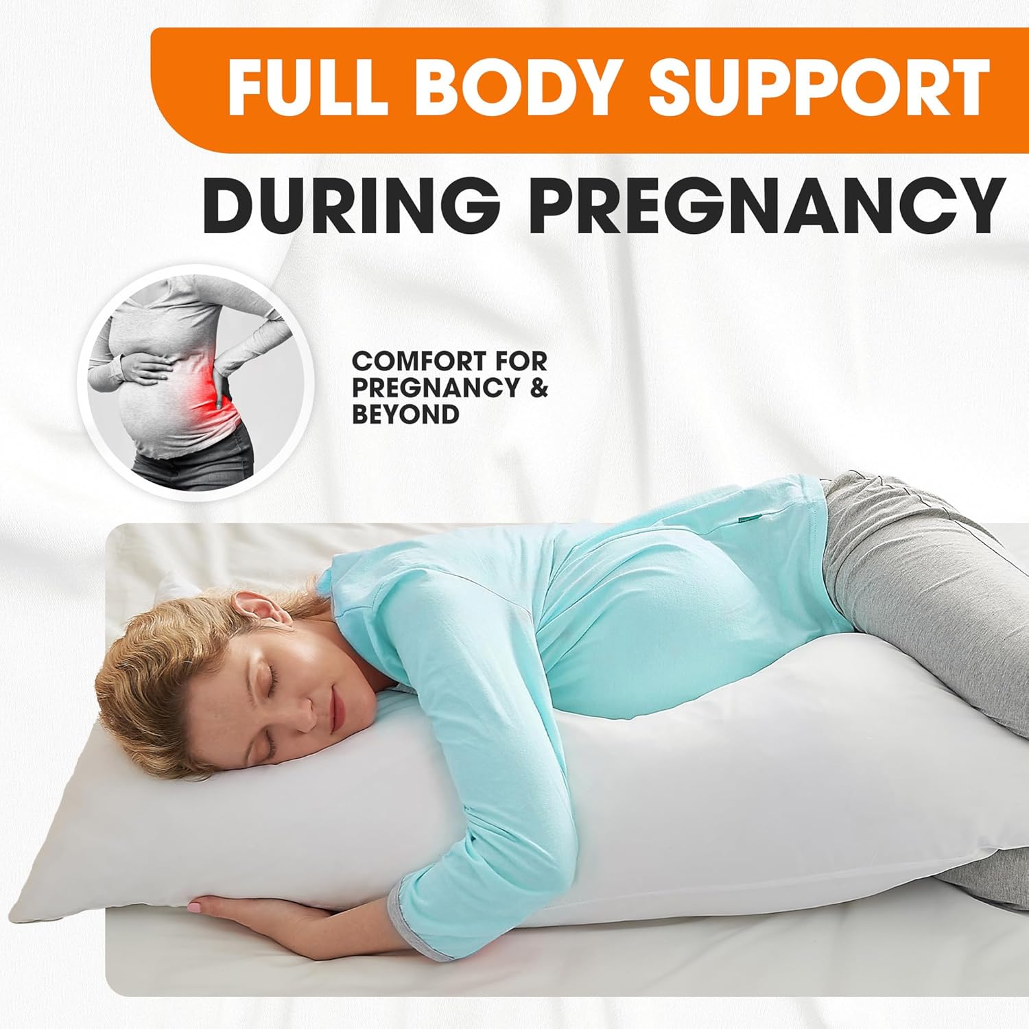 Cheer Collection L Shaped Pregnancy Body Pillow