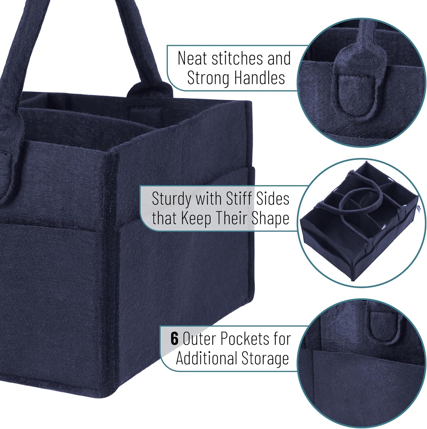 Mr Pen Baby Diaper Caddy Organizer Navy Blue