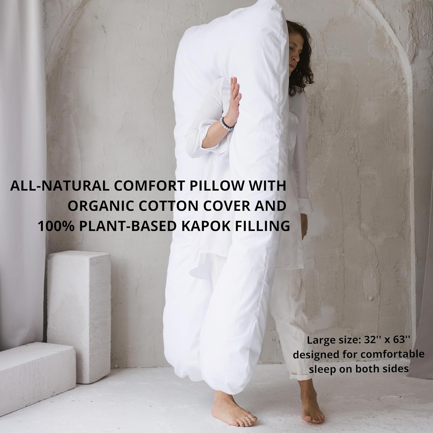 MINICAMP Organic U-Shape Pregnancy Pillow for Support and Comfort