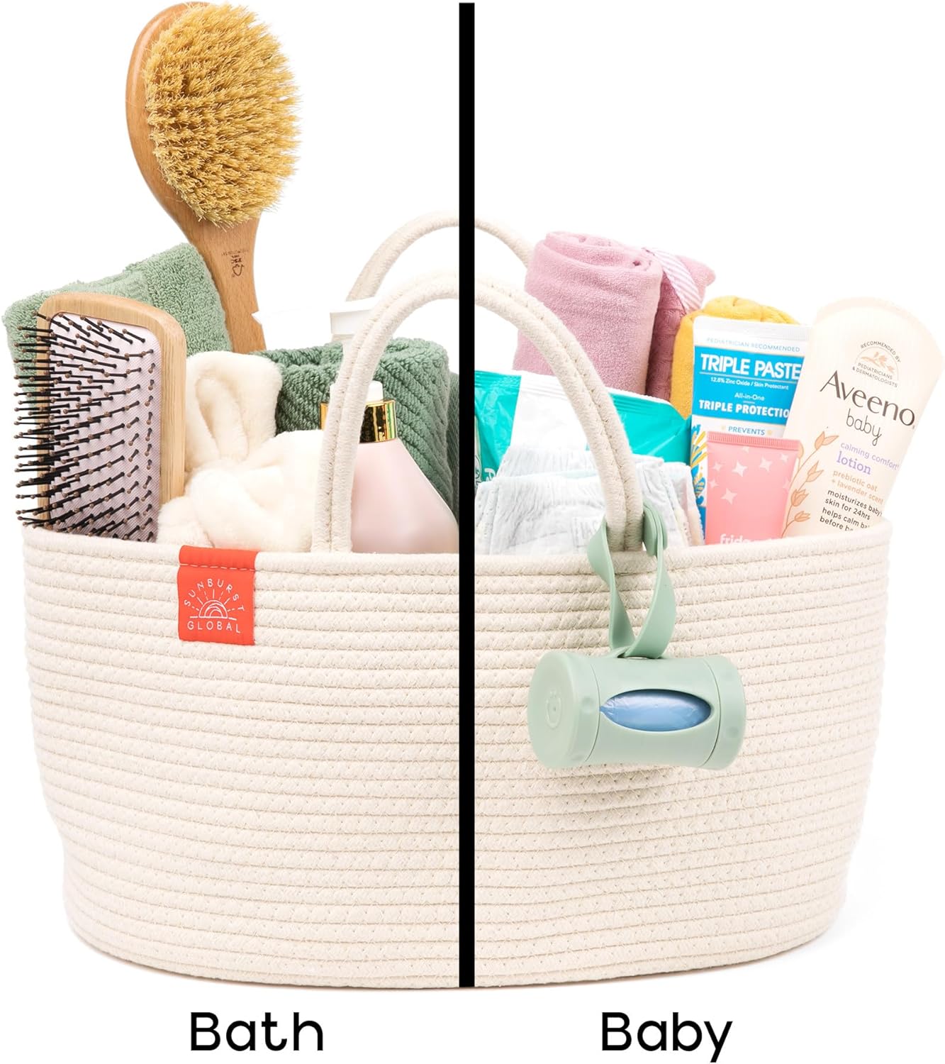 SUNBURST GLOBAL Diaper Caddy Organizer - Nursery Essential