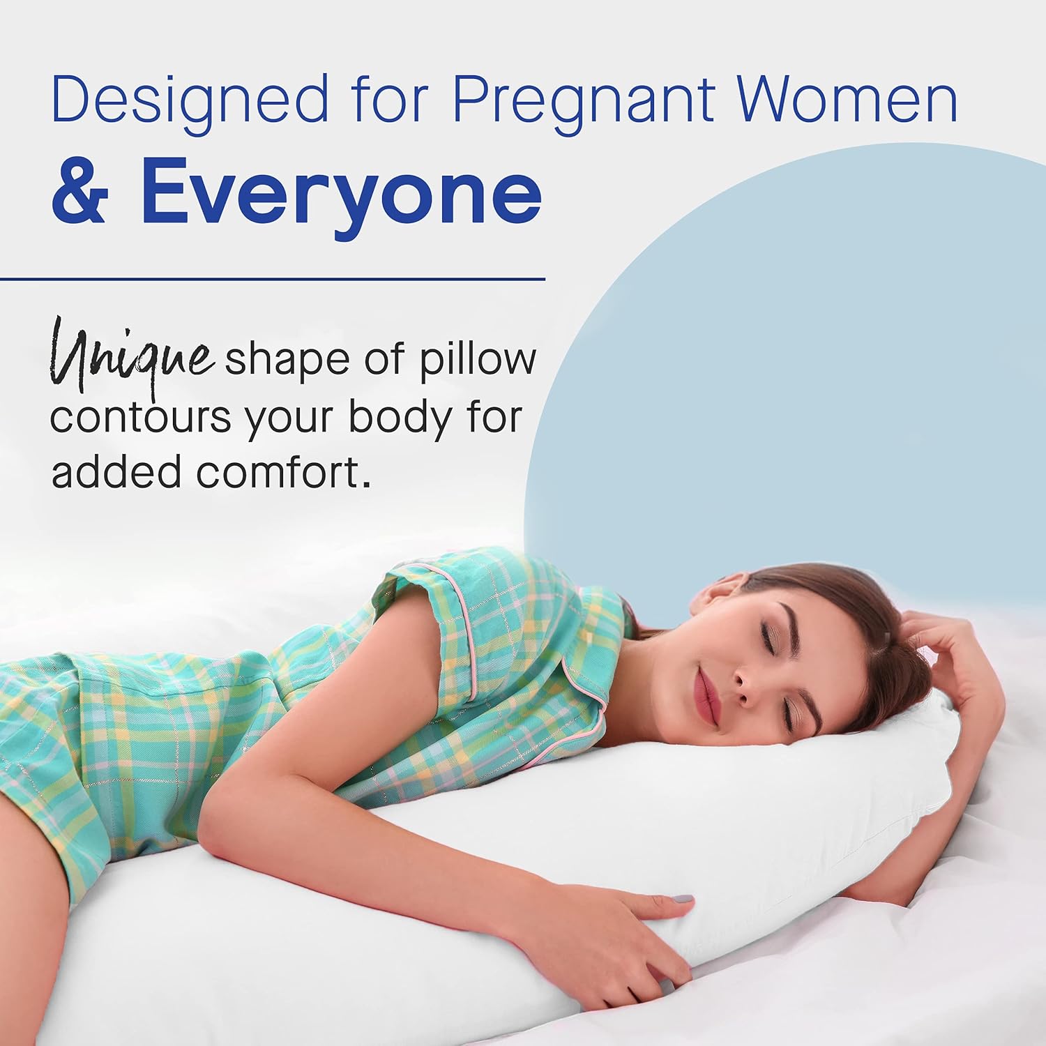 Restorology Pregnancy Pillow - 60 Inch C-Shaped Maternity Support 1
