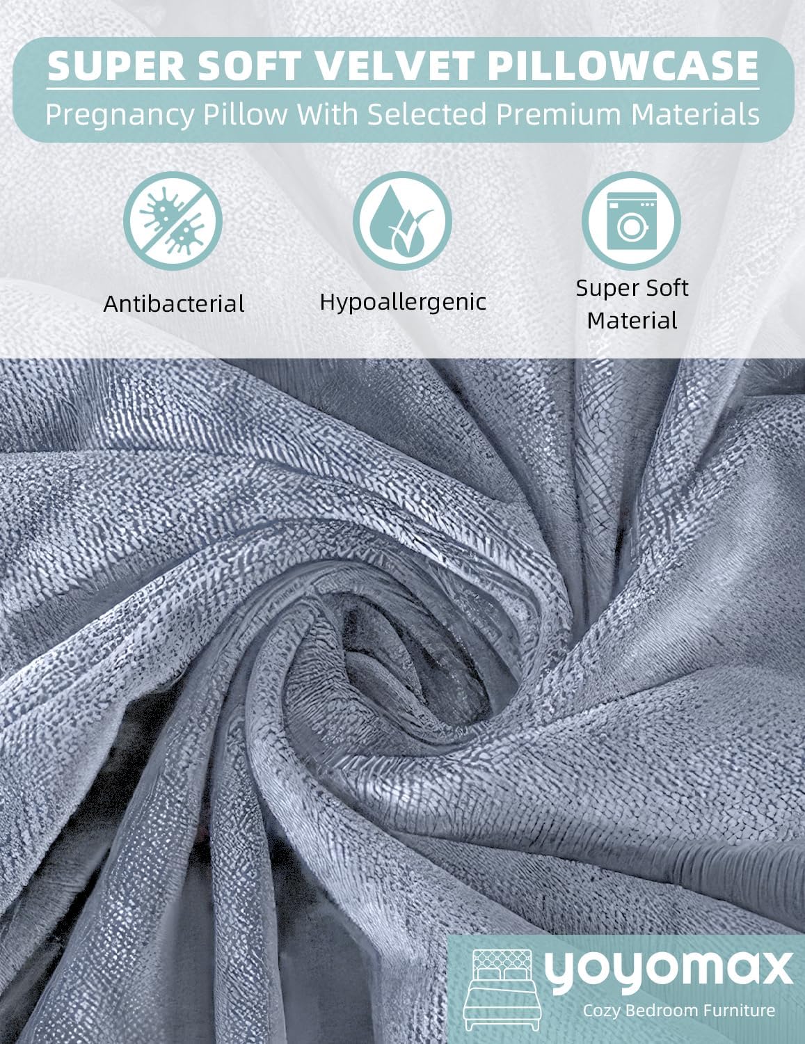 Yoyomax U Shaped Pregnancy Pillow with Removable Cover