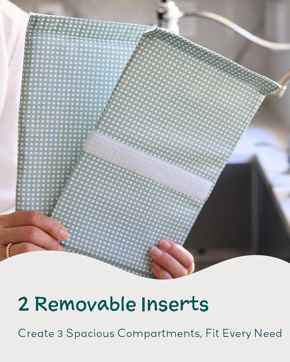 Lily Miles Diaper Caddy with 8 Pockets Wipeable Durable