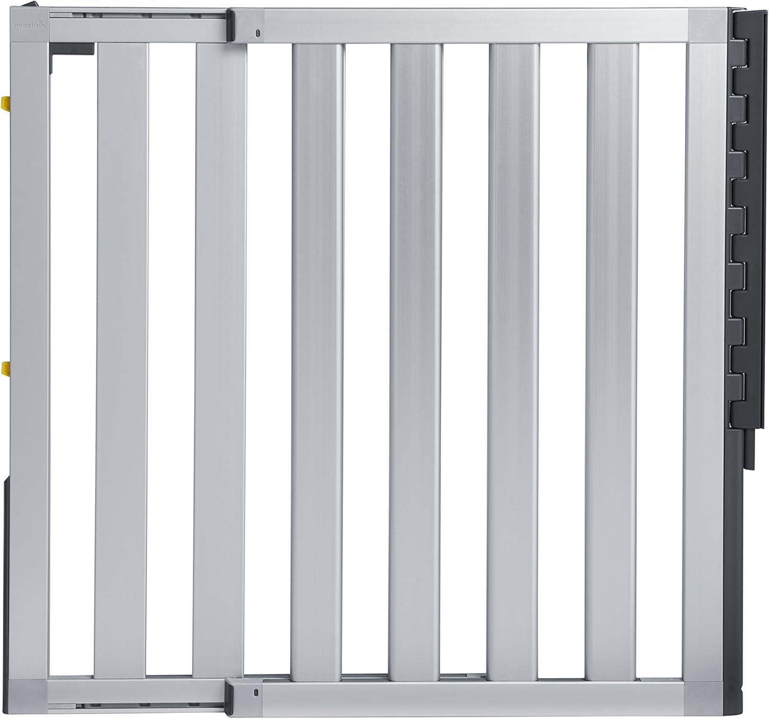Munchkin Loft Hardware Mounted Baby Gate in Silver Aluminum