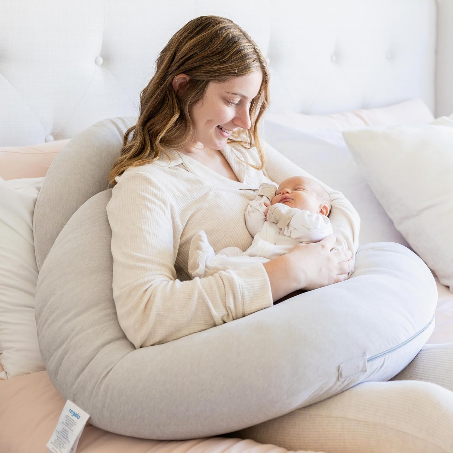 Regalo Premium Pregnancy Pillow with C Shape Support - Grey