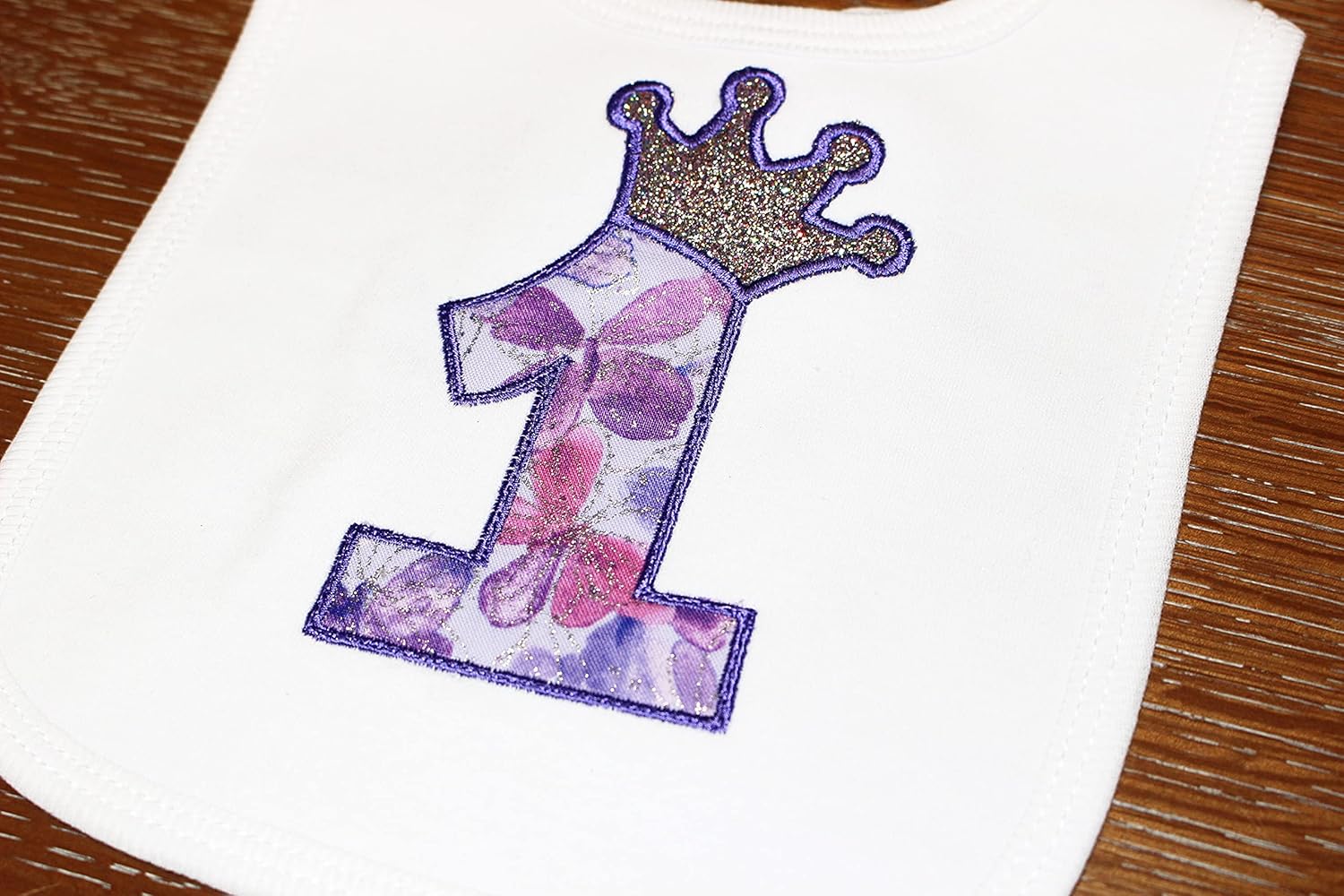 First Birthday Girl Bib with Custom Name Personalized