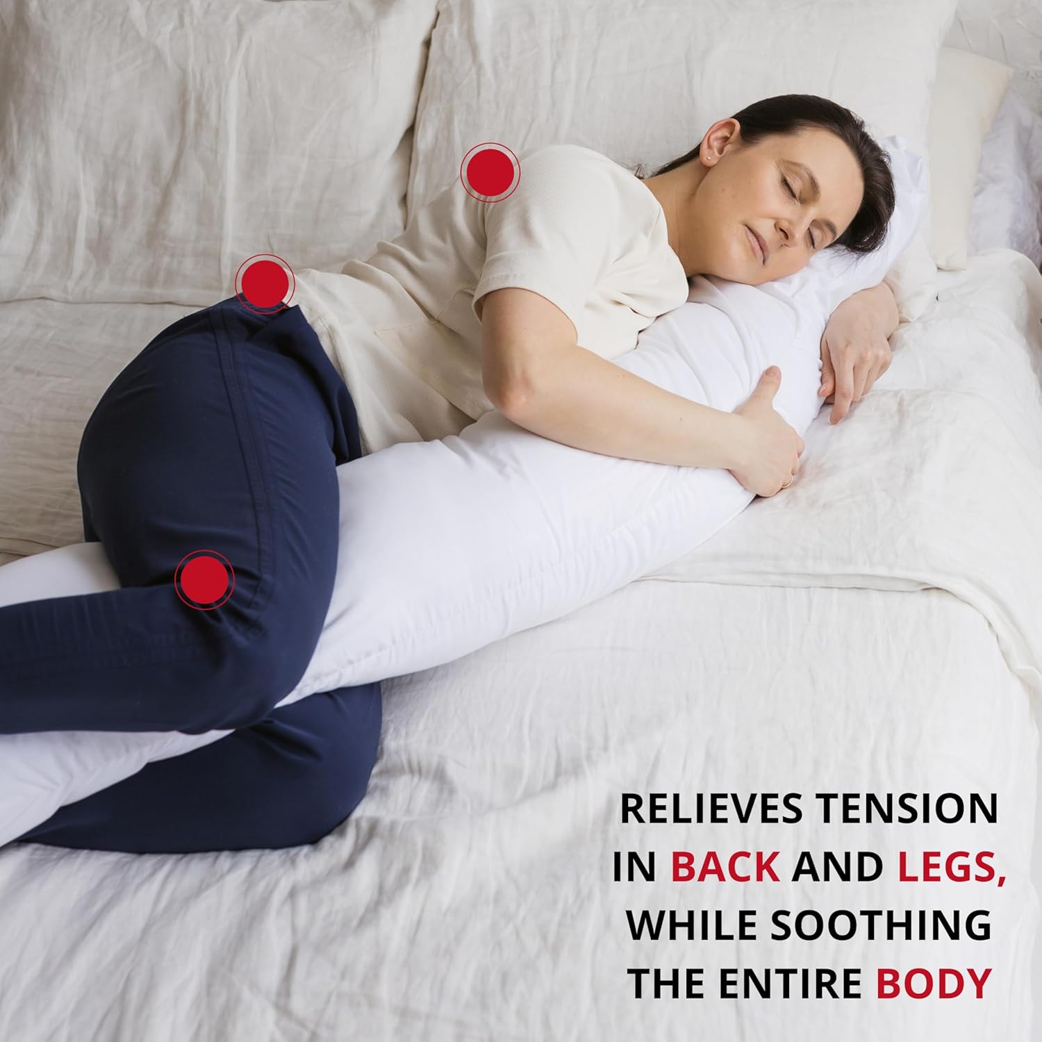 MINICAMP Organic Cotton Pregnancy Pillow with Kapok Filling