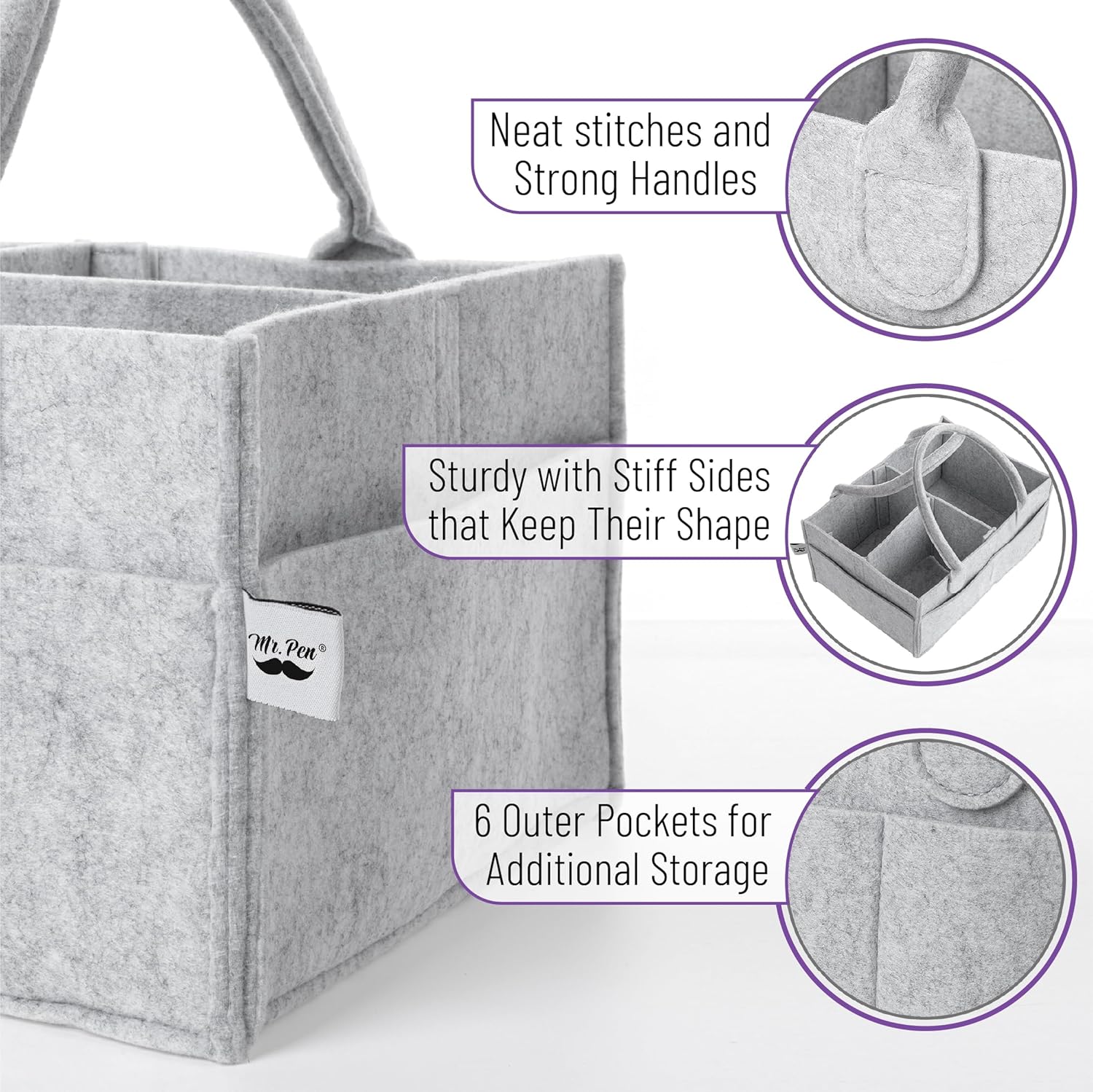 Mr Pen Baby Diaper Caddy Organizer 2 Pack