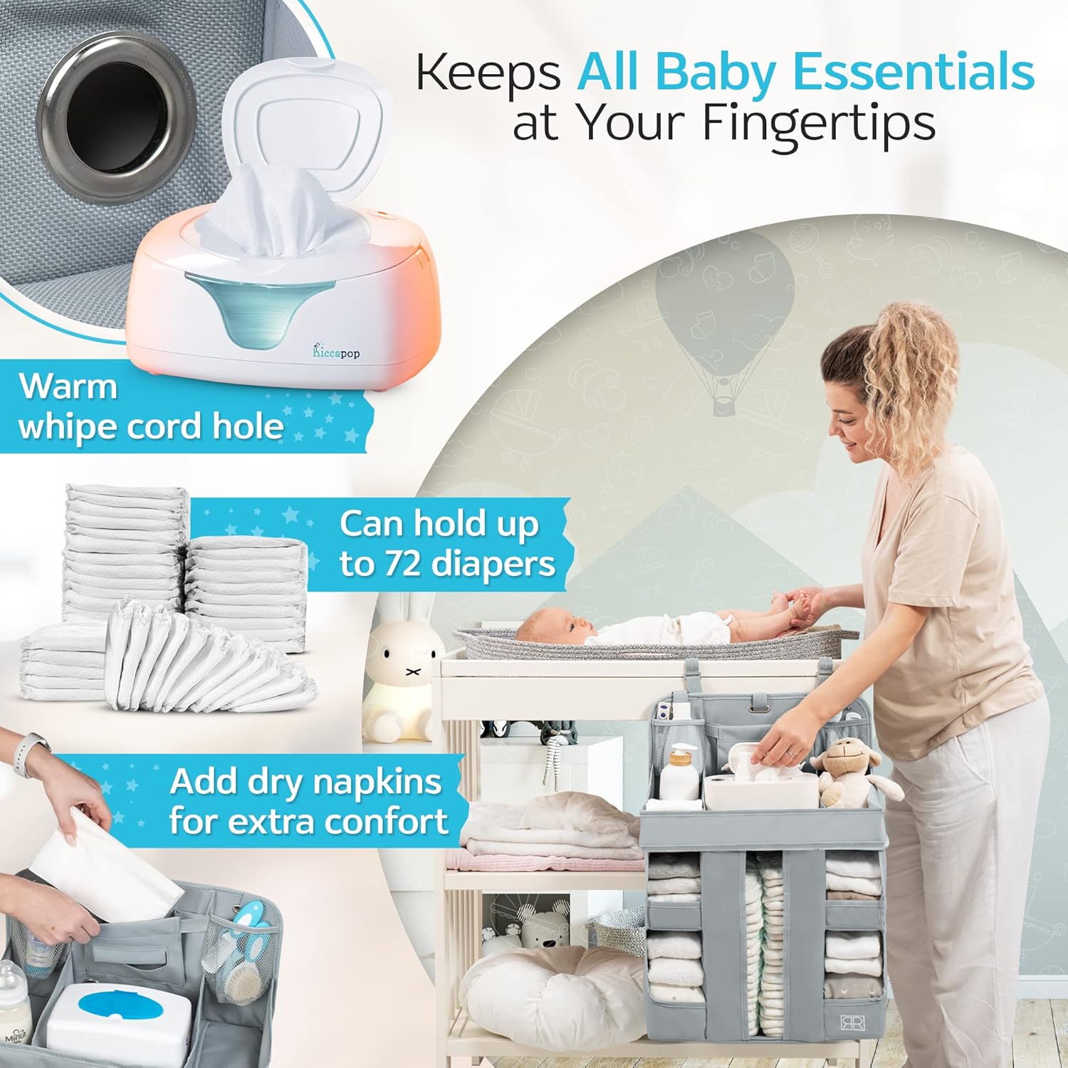 Royal Rusu XL Hanging Diaper Caddy Organizer 1