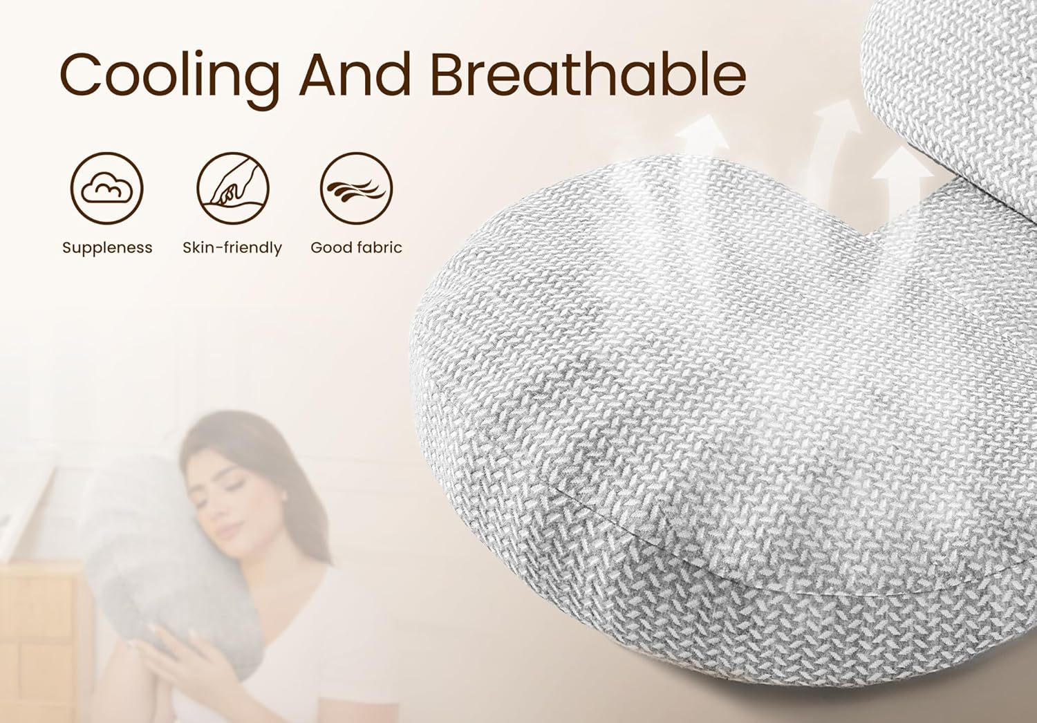 Tinkerz Memory Foam Pregnancy Pillow for Side Sleepers