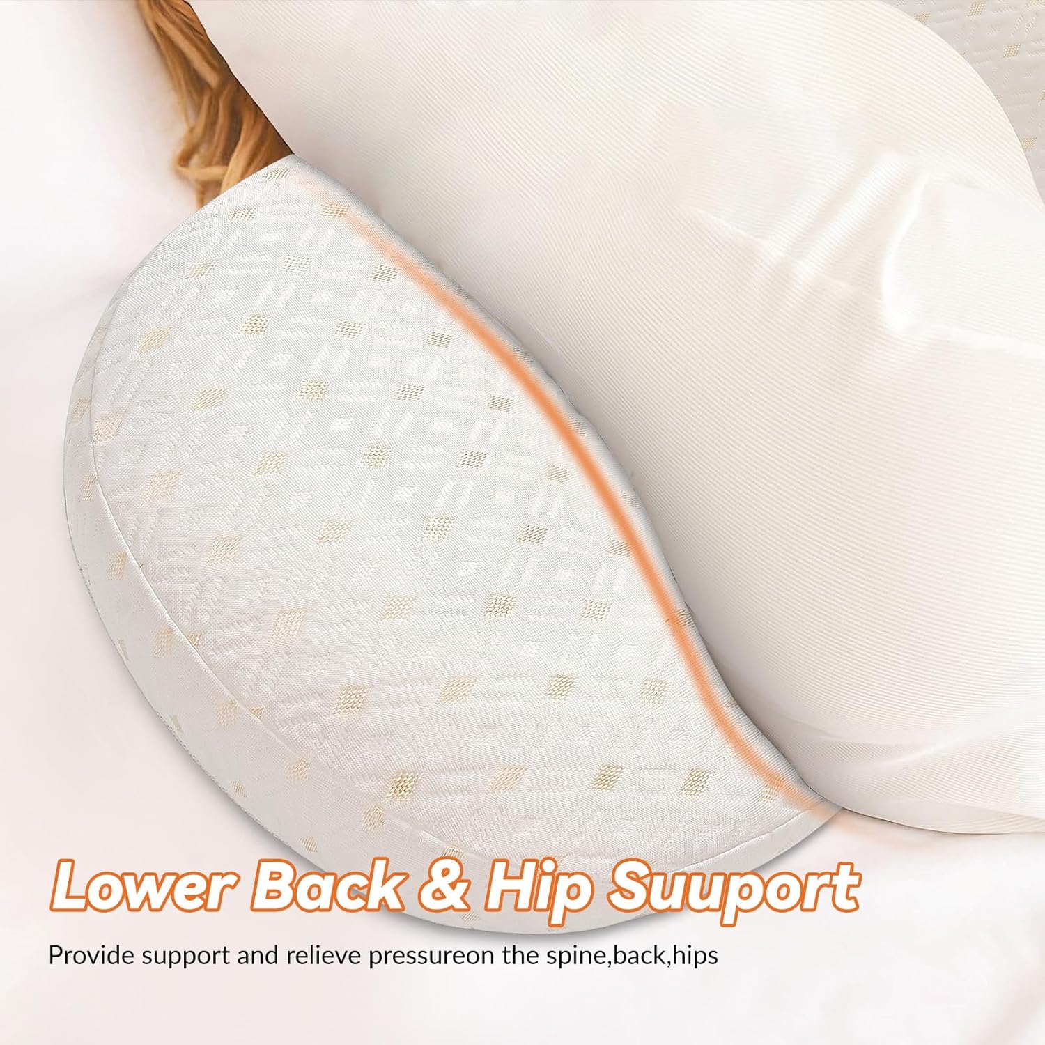 YLMXBZZ Pregnancy Pillow - Double Sided Support with 30 Slope Design