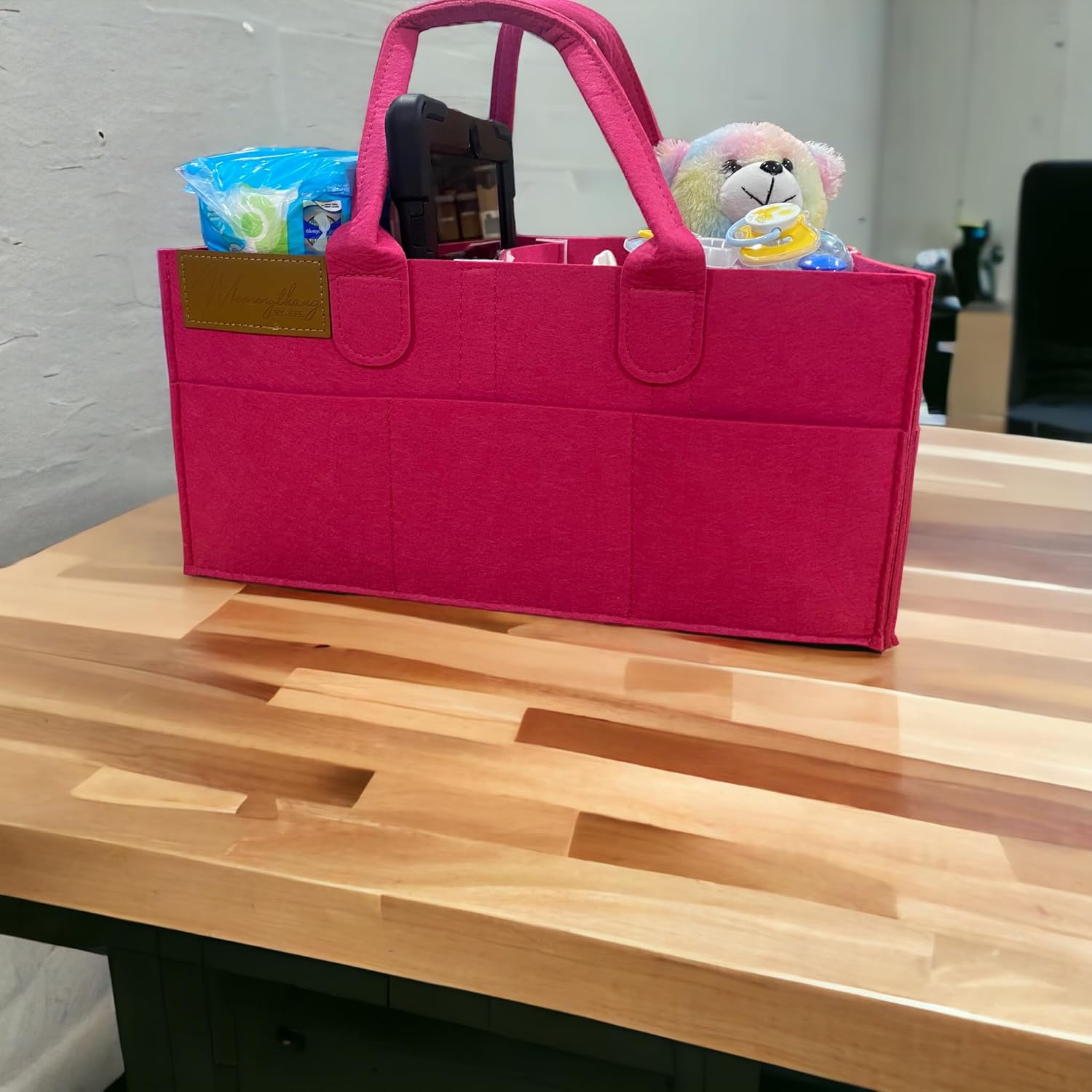 Baby Diaper Caddy Organizer with Handles - 5 Compartments and 8 Pockets
