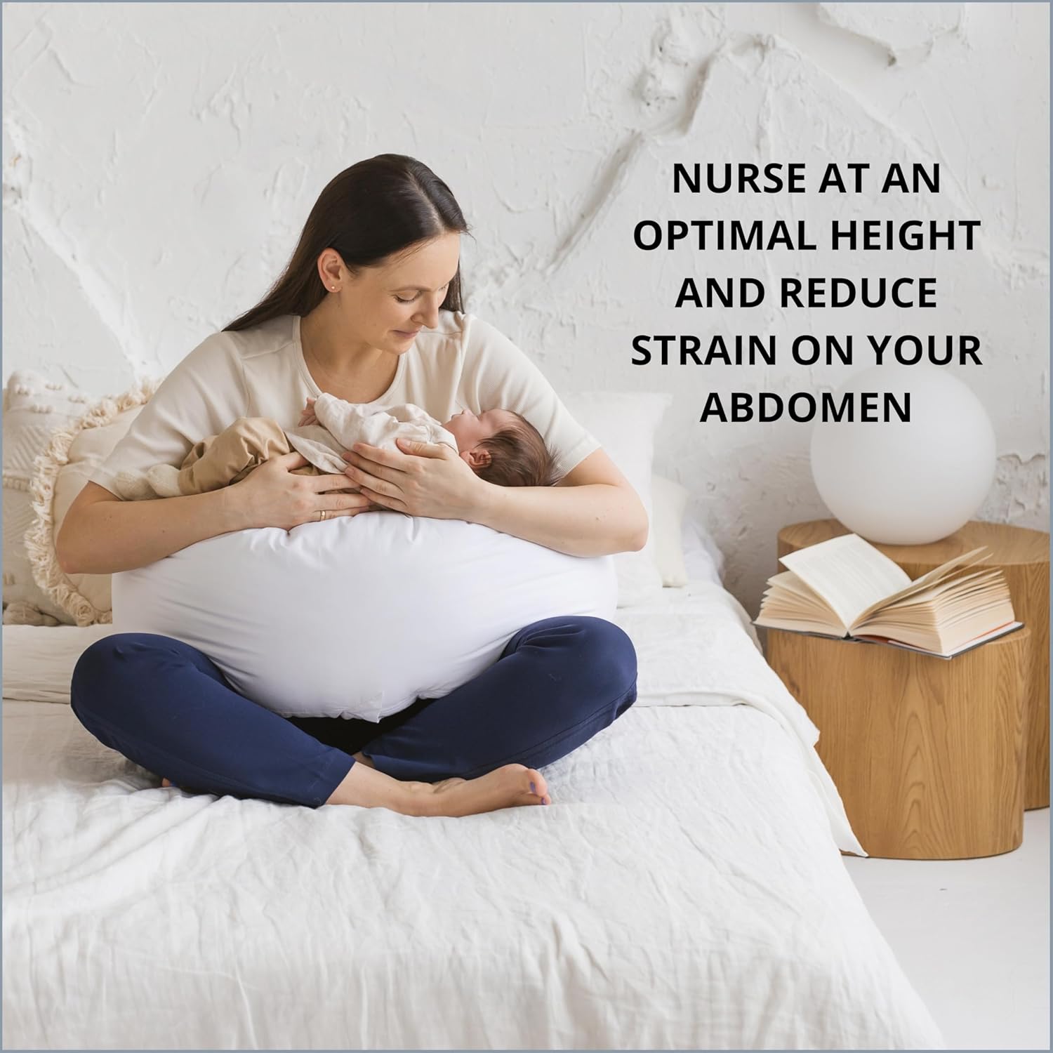 MINICAMP Organic Cotton Pregnancy Pillow with Kapok Filling