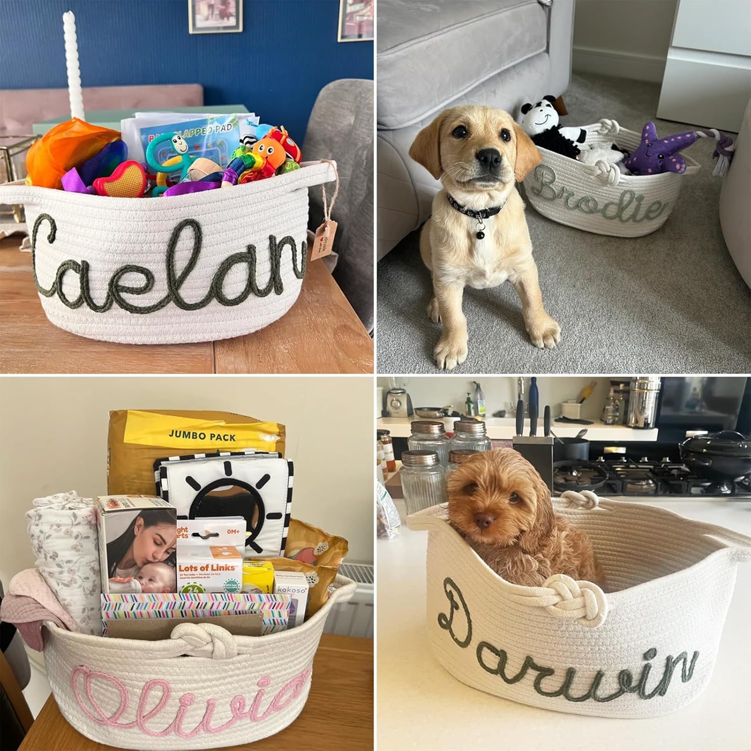Personalized Diaper Caddy with Monogram