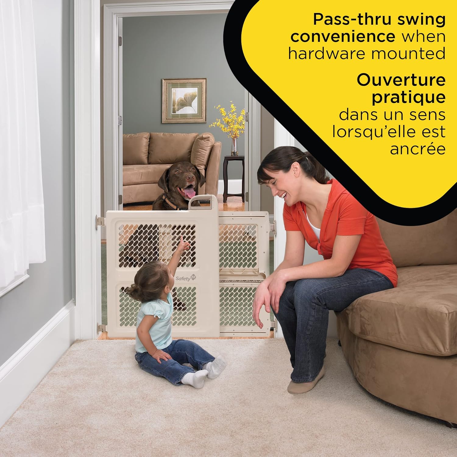 Safety 1st Dual-Mode Baby Gate for Stairs and Doorways