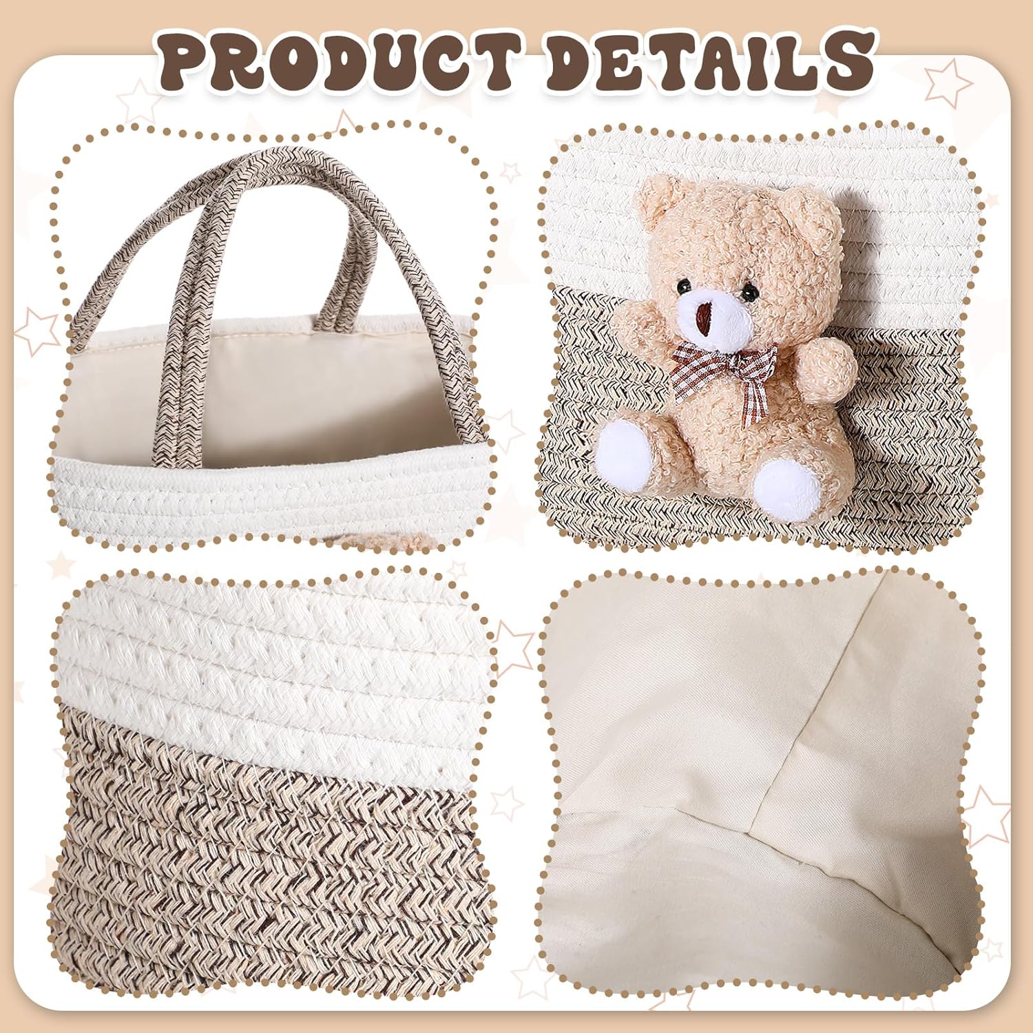 FoldTier Bear Diaper Caddy Organizer with Handle