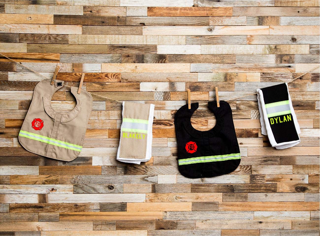 DERMAEX Firefighter Bib Burp Rag Set