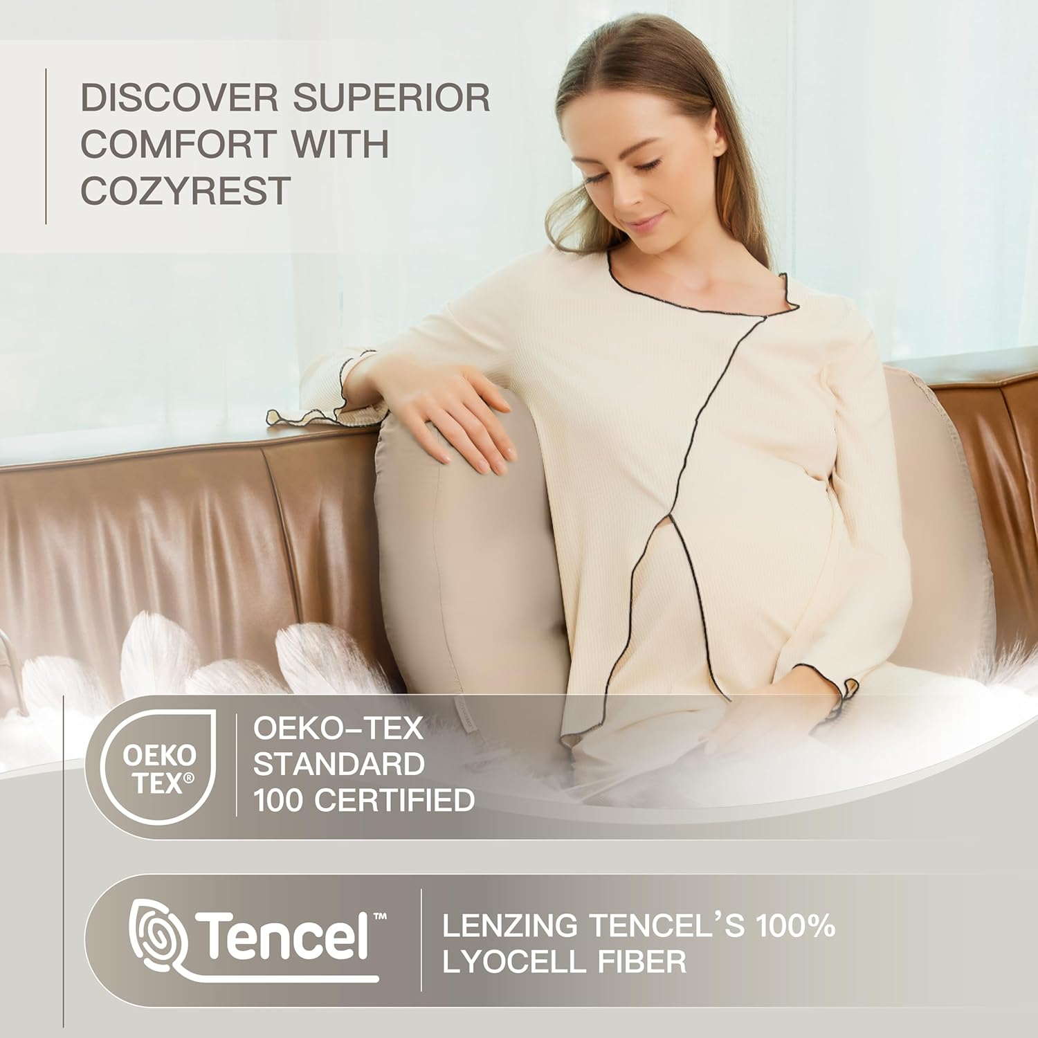 COZYREST Pregnancy Pillow with Adjustable Butterfly Shape