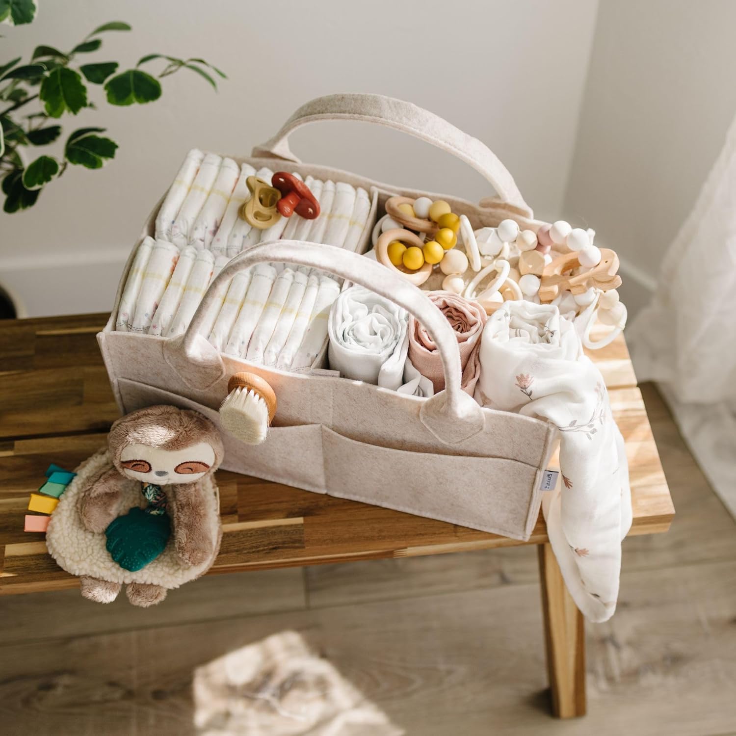 PUTSKA Nursery Essentials Set Diaper Caddy Stuffed Animal Storage