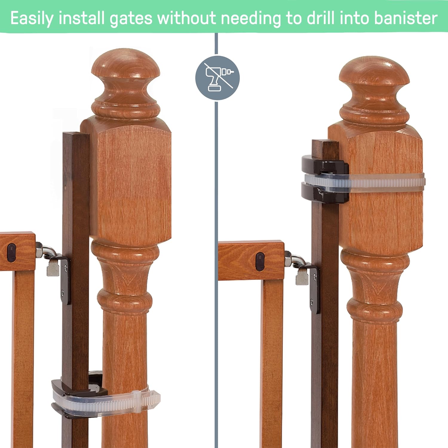 Universal Banister Mounting Kit for Baby Gates