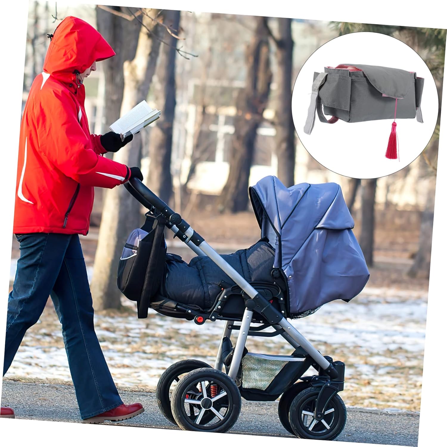 KESYOO Diaper Organizer Bag Portable Lightweight Stroller Caddy for Travel