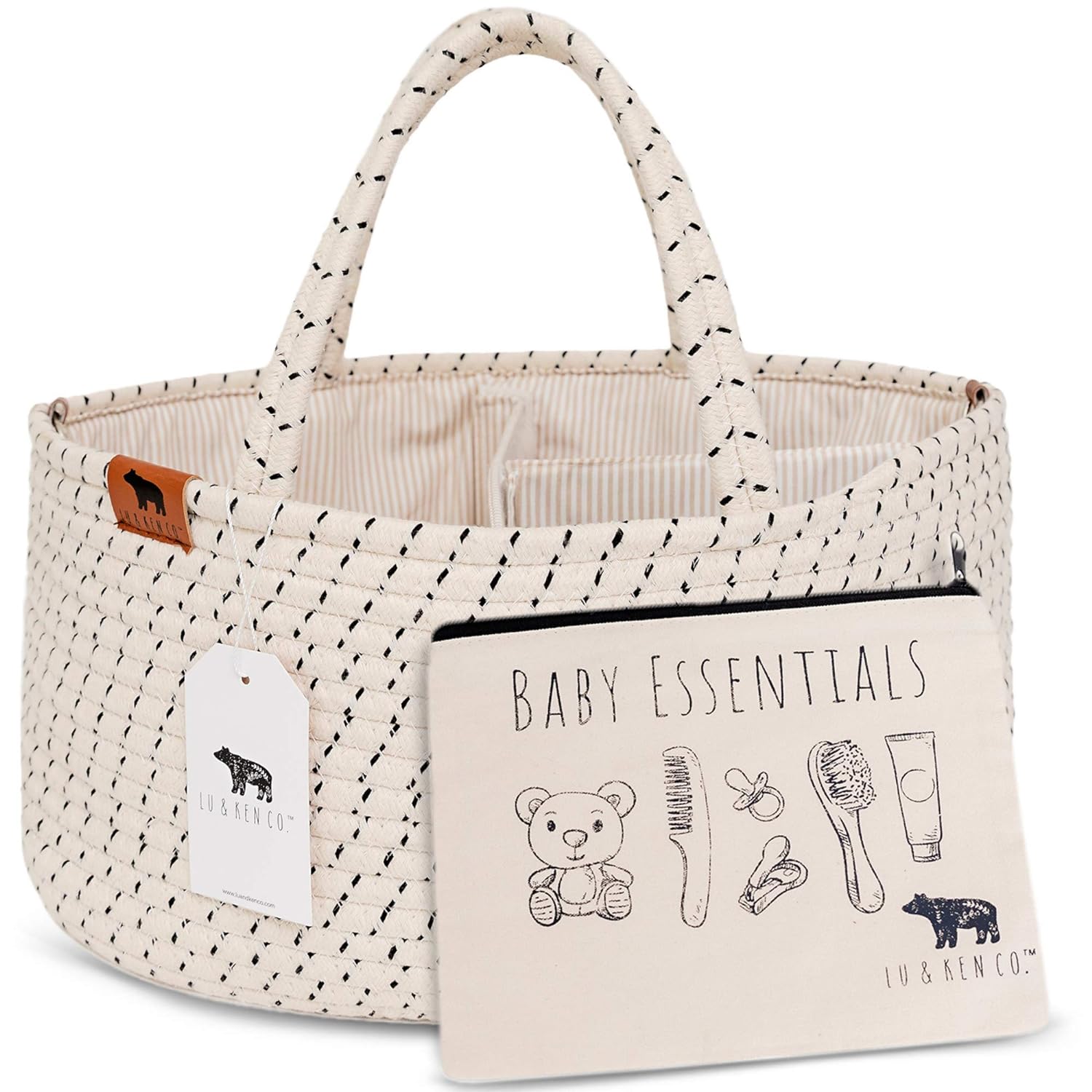 Lu Ken 3 in 1 Diaper Caddy Organizer - Large Baby Tote Bag 1