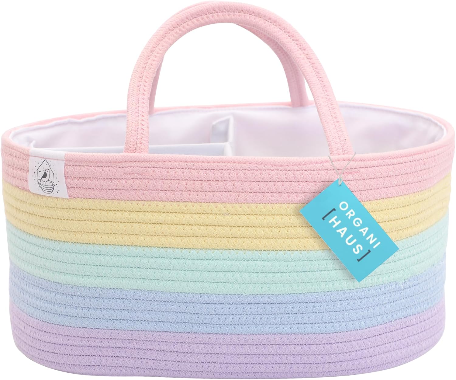 OrganiHaus Rainbow Diaper Caddy Basket Organizer 1