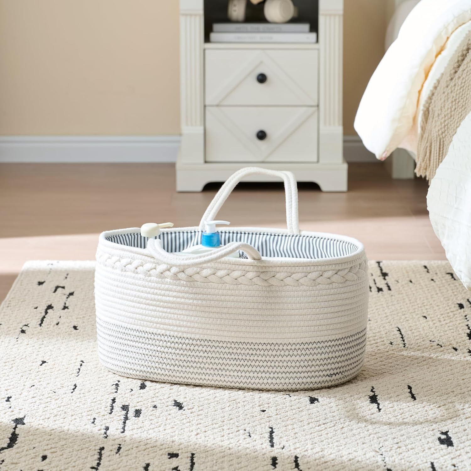 Luxury Little Extra Large Diaper Caddy Organizer