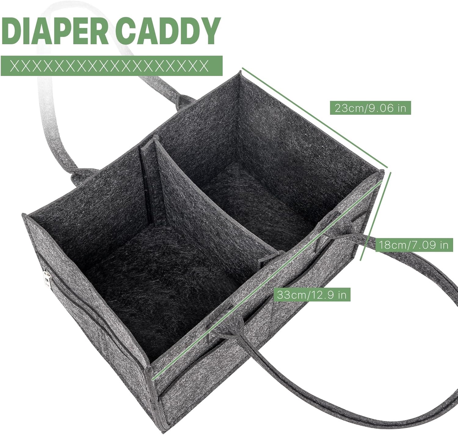 Runsabay Diaper Caddy Organizer - Black 1