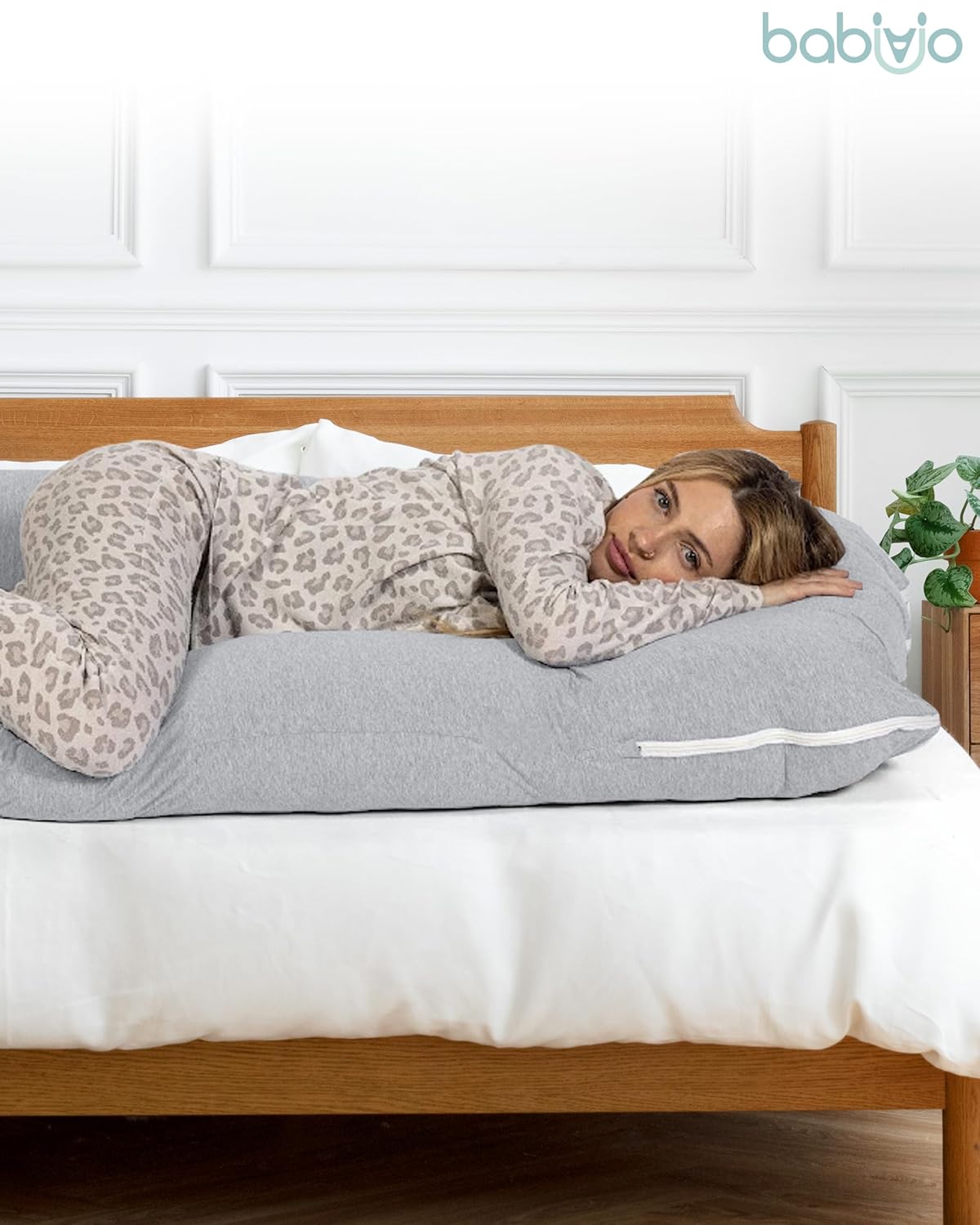 Babivio U-Shaped Pregnancy Pillow with Eye Mask and Gift Box