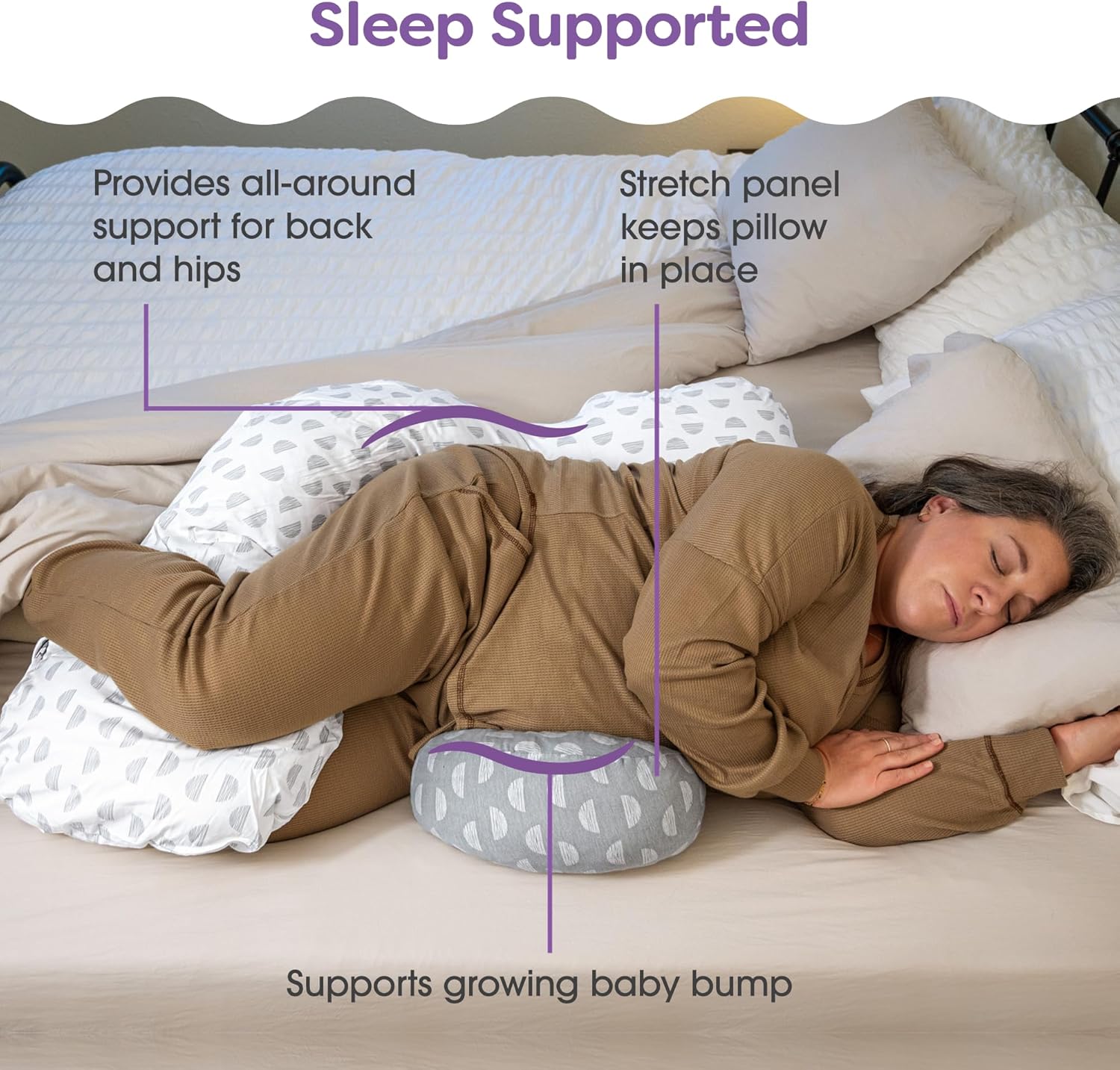 Boppy Full Body Side Sleeper Pregnancy Pillow Combo