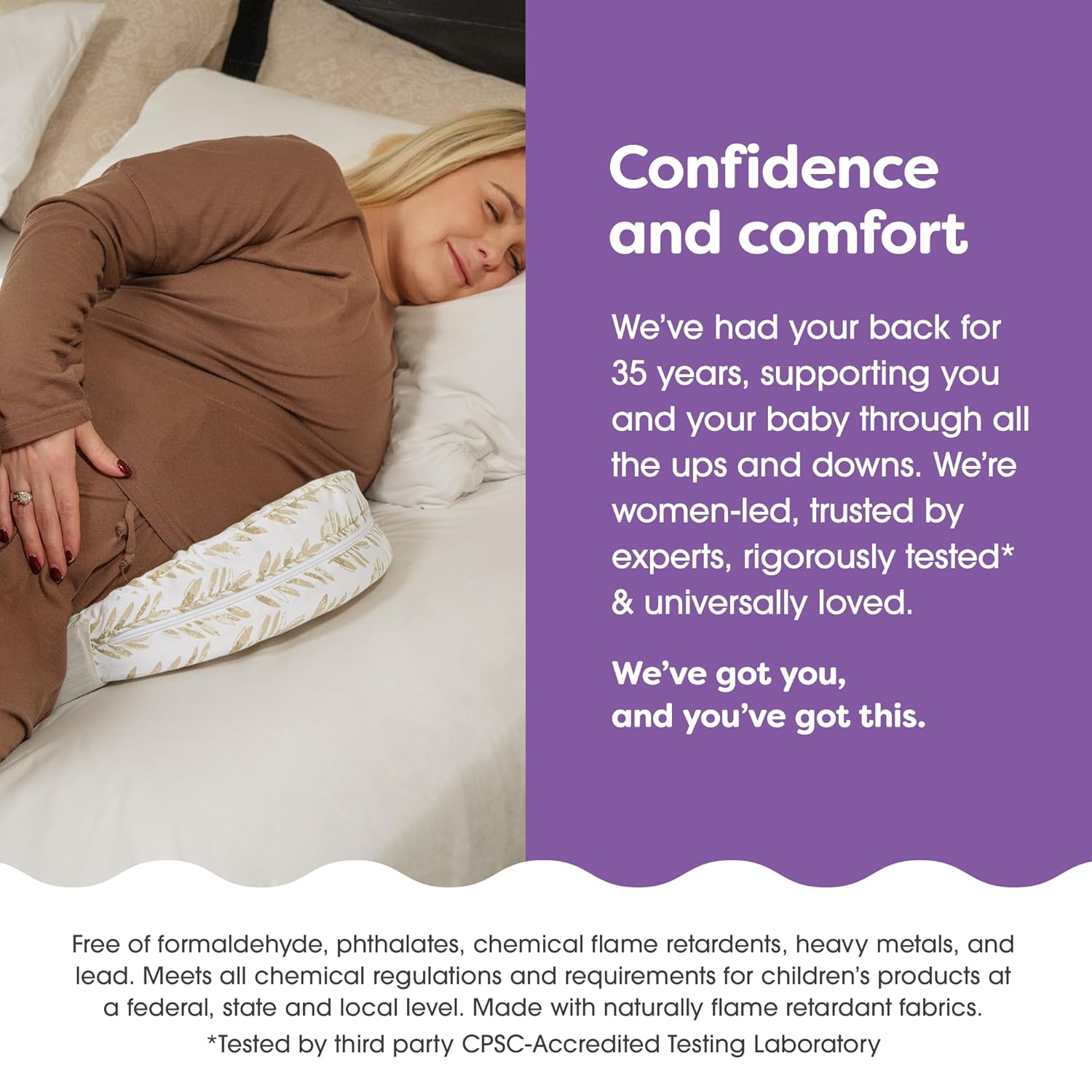Boppy Pregnancy Pillow Wedge with Cover Taupe