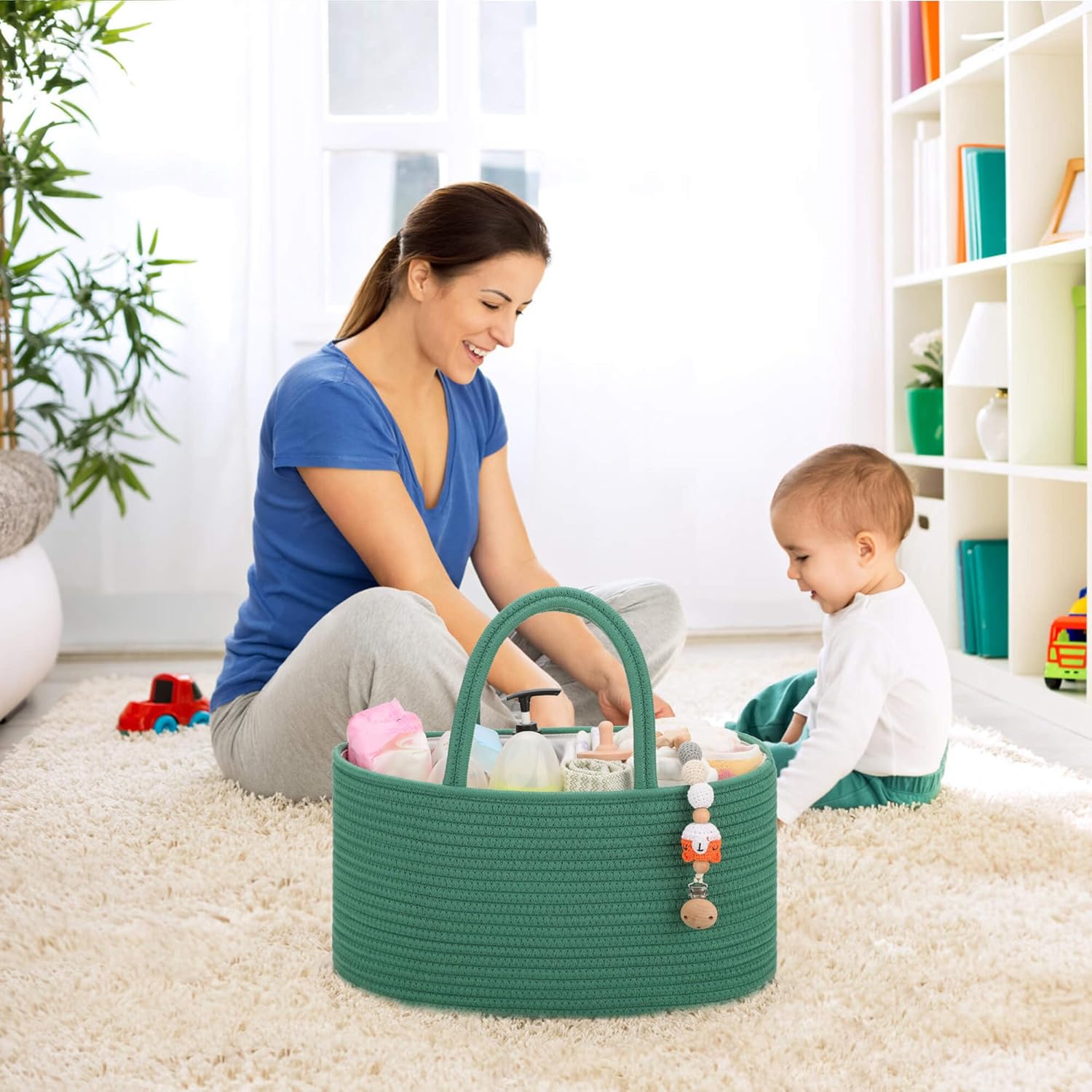 COMSE 2 Pack Baby Diaper Caddy Organizer
