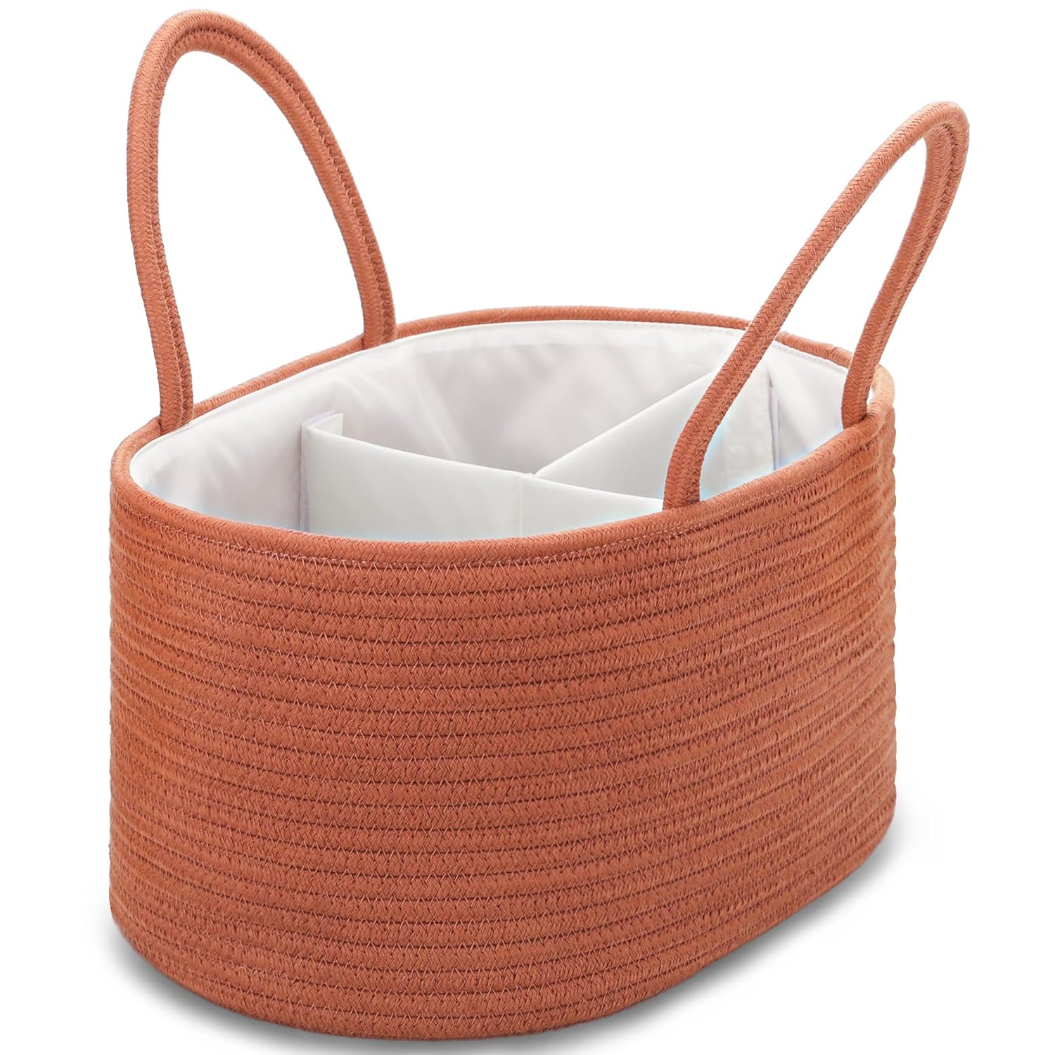 COMSE Large Diaper Caddy with Handles and Dividers