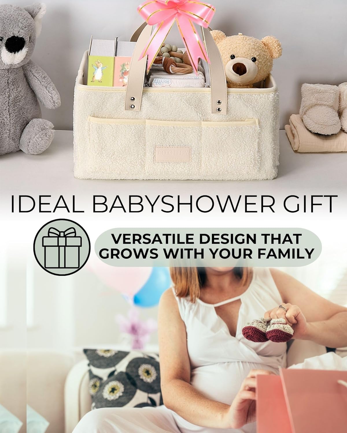 Toodly Baby Diaper Caddy with Changing Mat Organizer 1