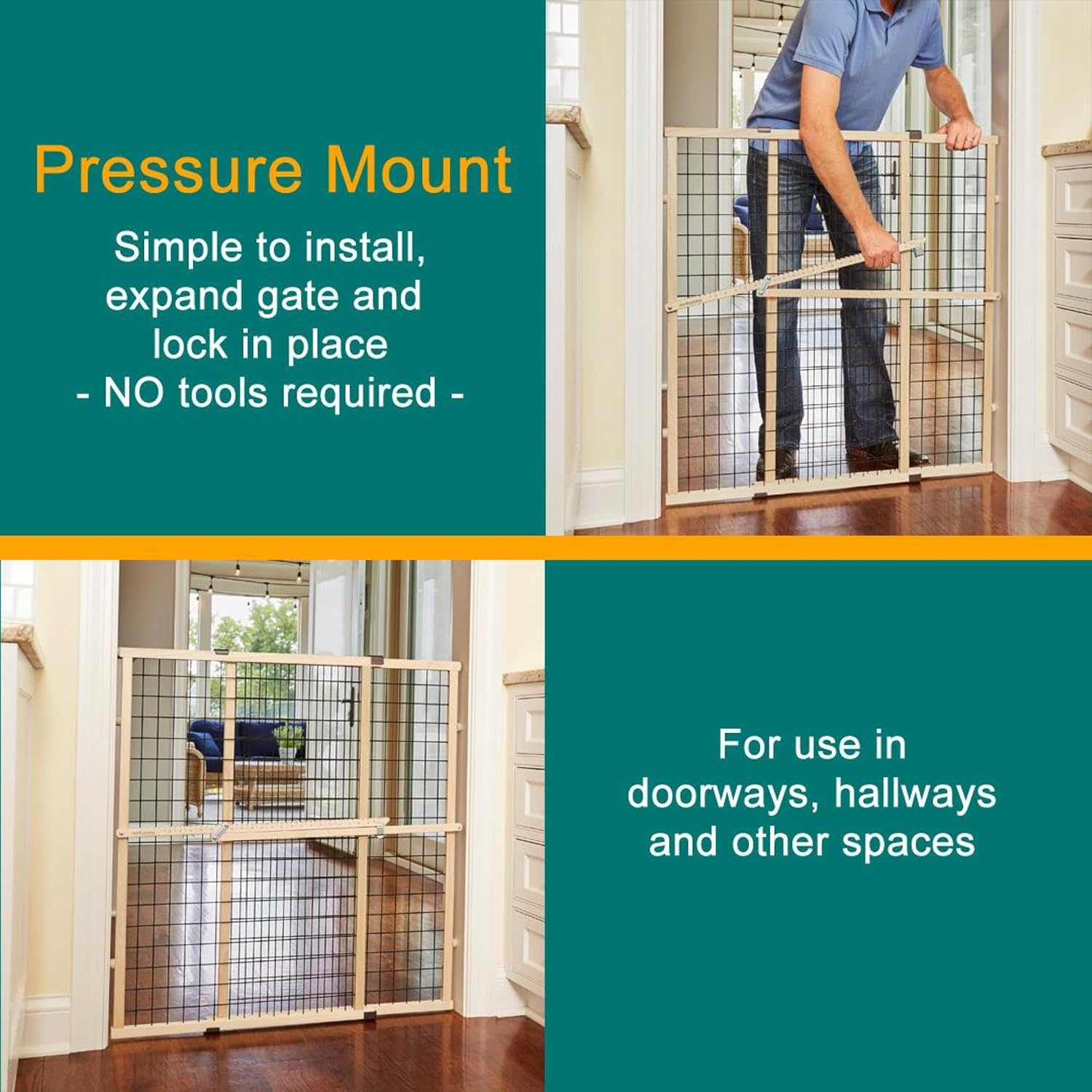 MyPet Wire Mesh Dog Gate 37 Tall 295-48 Wide