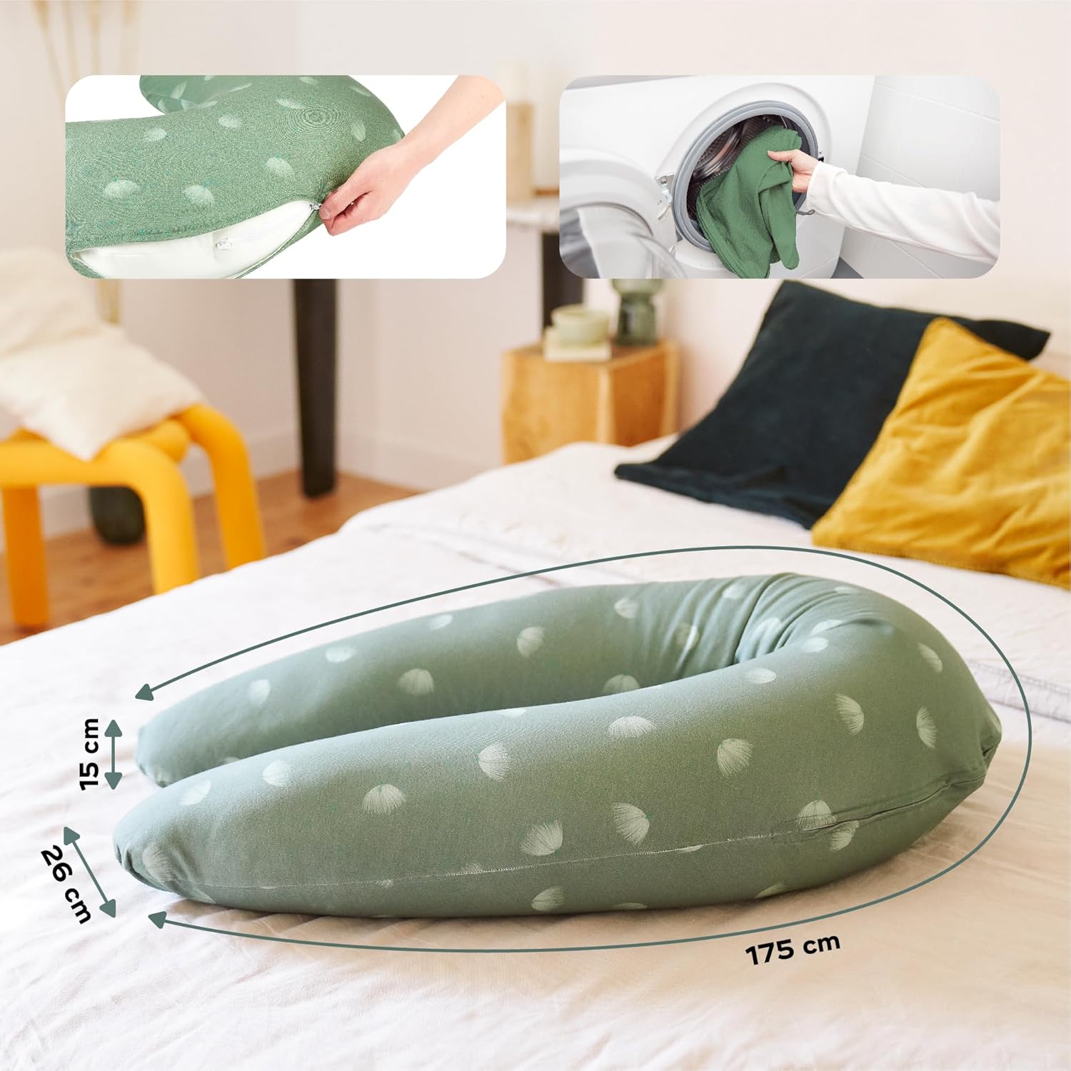 Babymoov BLove 2-in-1 Pillow - Organic Pregnancy Nursing Cushion
